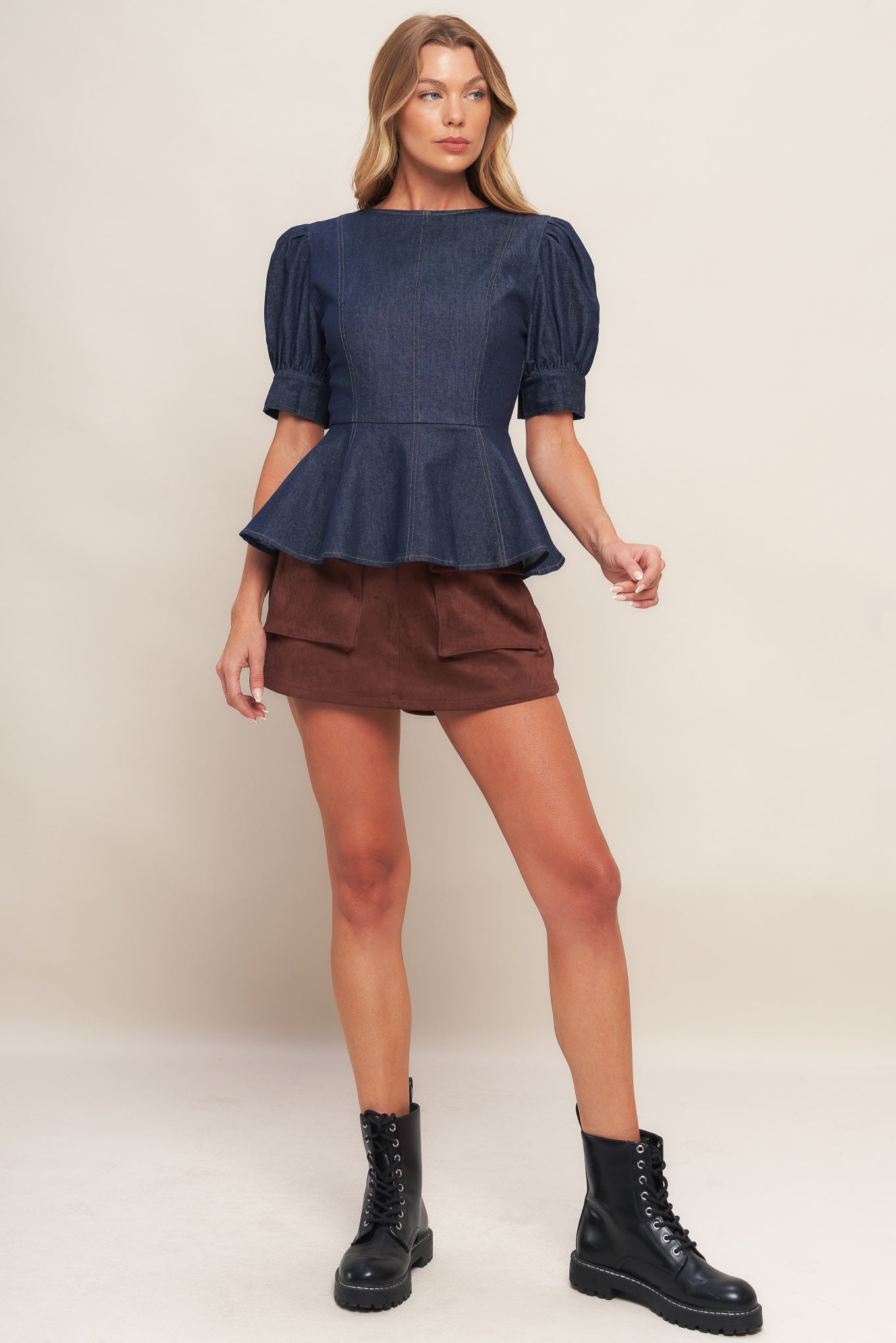 CLASSIC EDGE DARK DENIM TOP - MaraFormigone