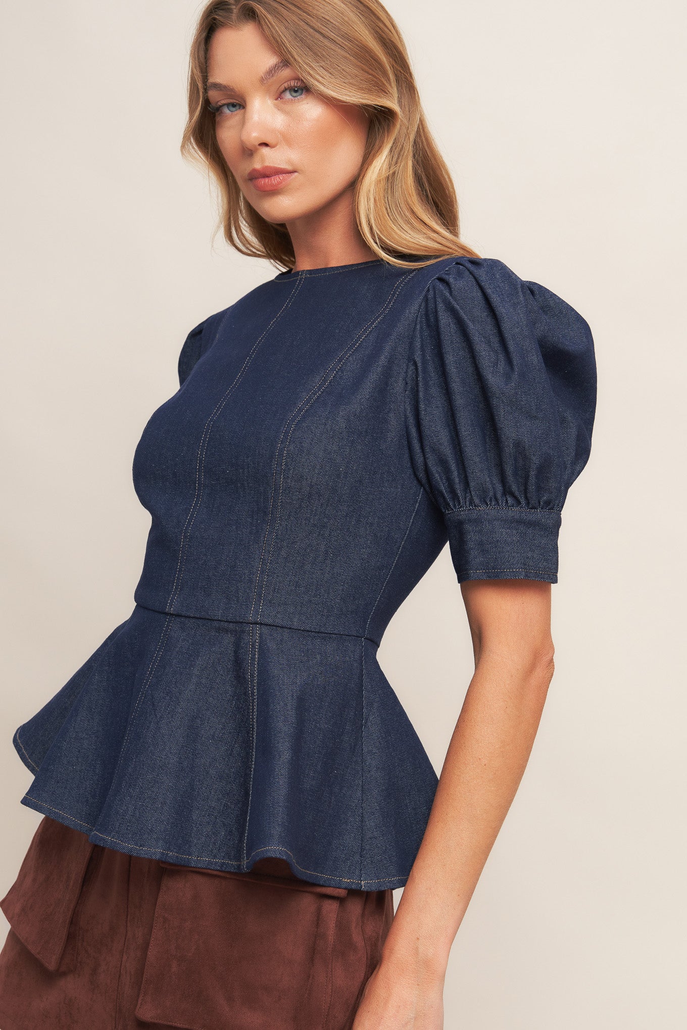 CLASSIC EDGE DARK DENIM TOP - MaraFormigone