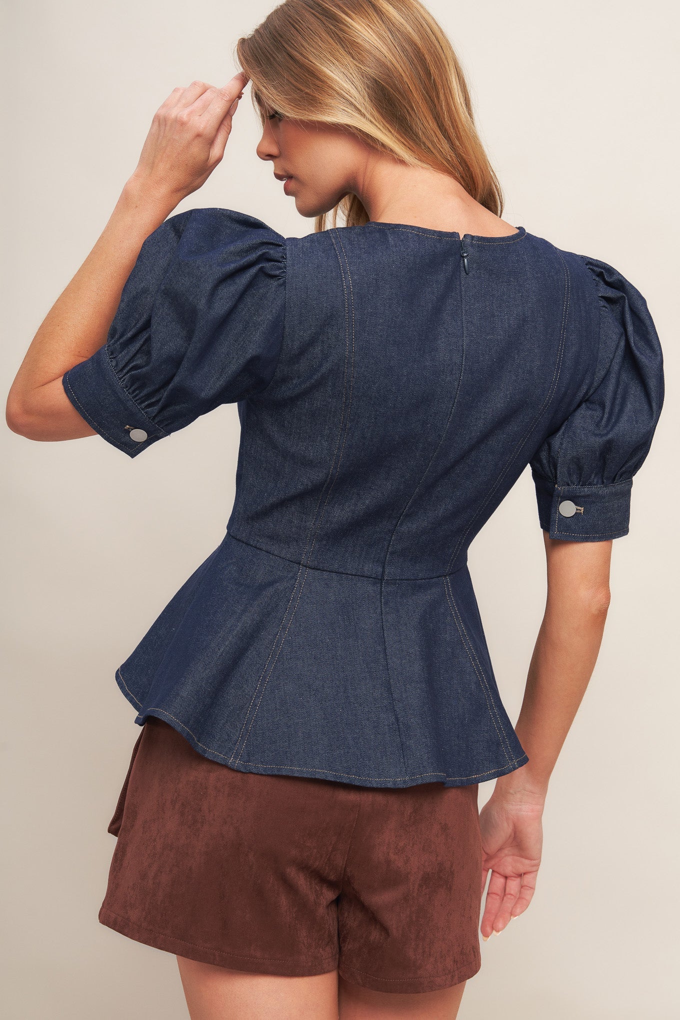 CLASSIC EDGE DARK DENIM TOP - MaraFormigone