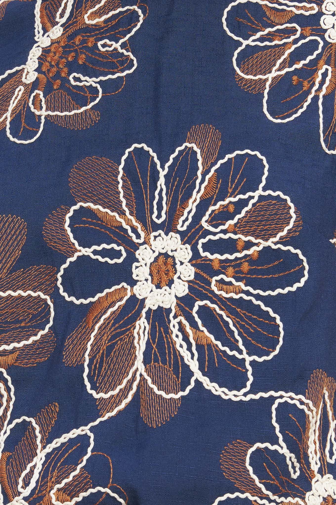 Top tejido de manga abullonada estilo retro Bloom