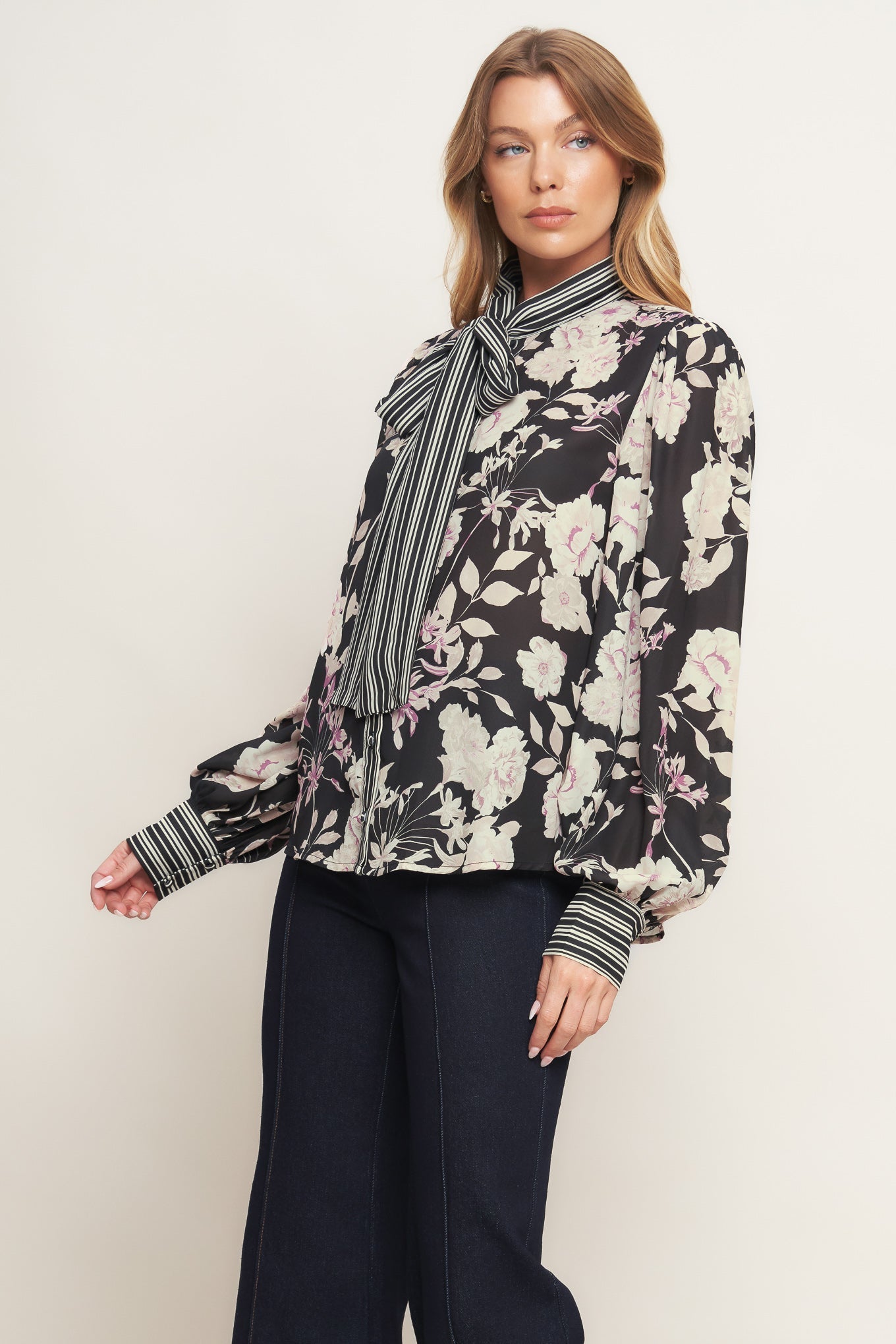 GARDEN GLAM BLACK WOVEN TOP - MaraFormigone