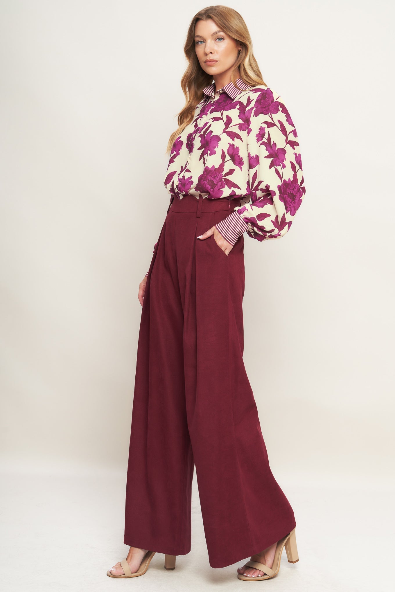 SWEET BOTANICAL CHARM WOVEN TOP - MaraFormigone