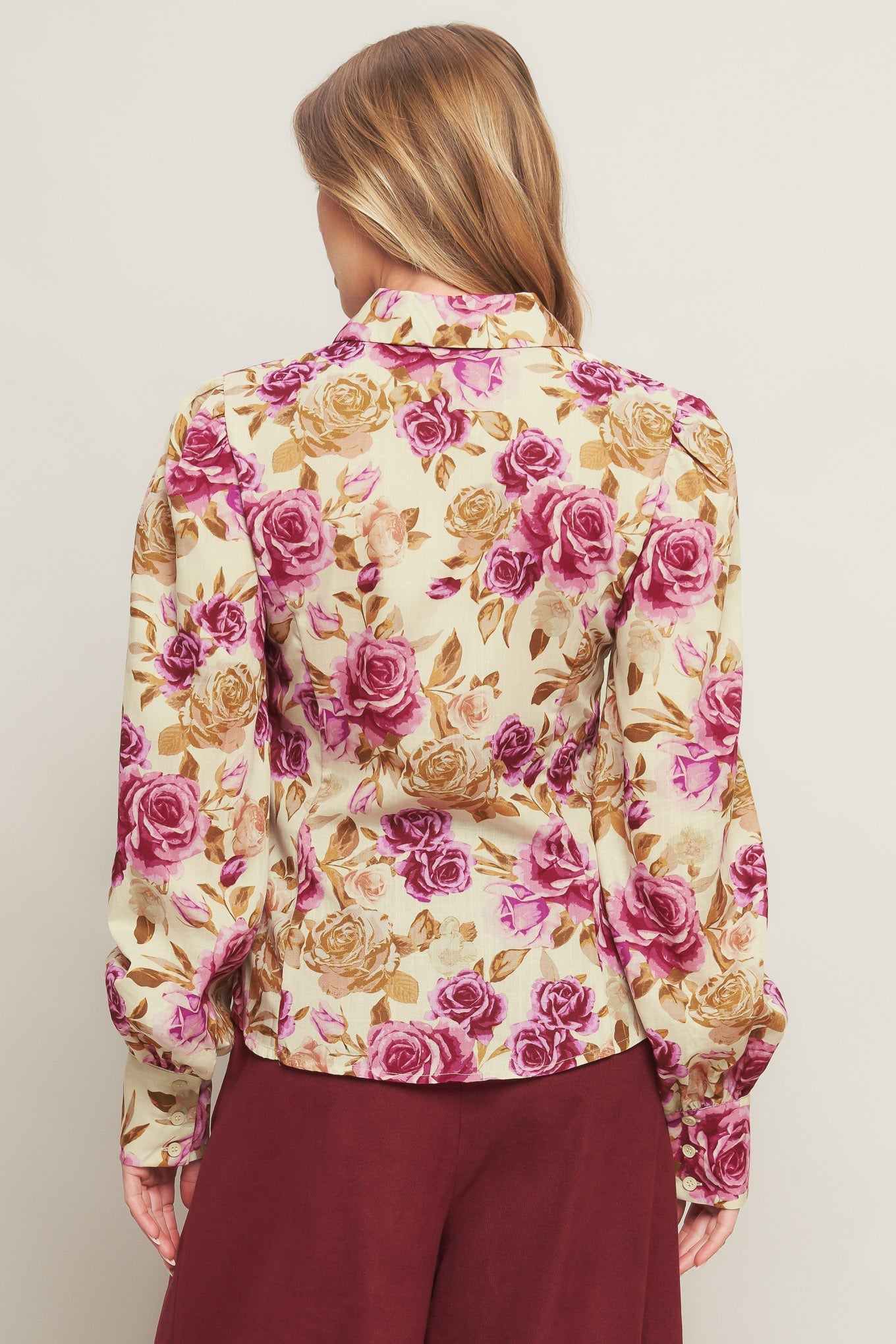 PARISIAN ROSE DREAM WOVEN TOP - MaraFormigone