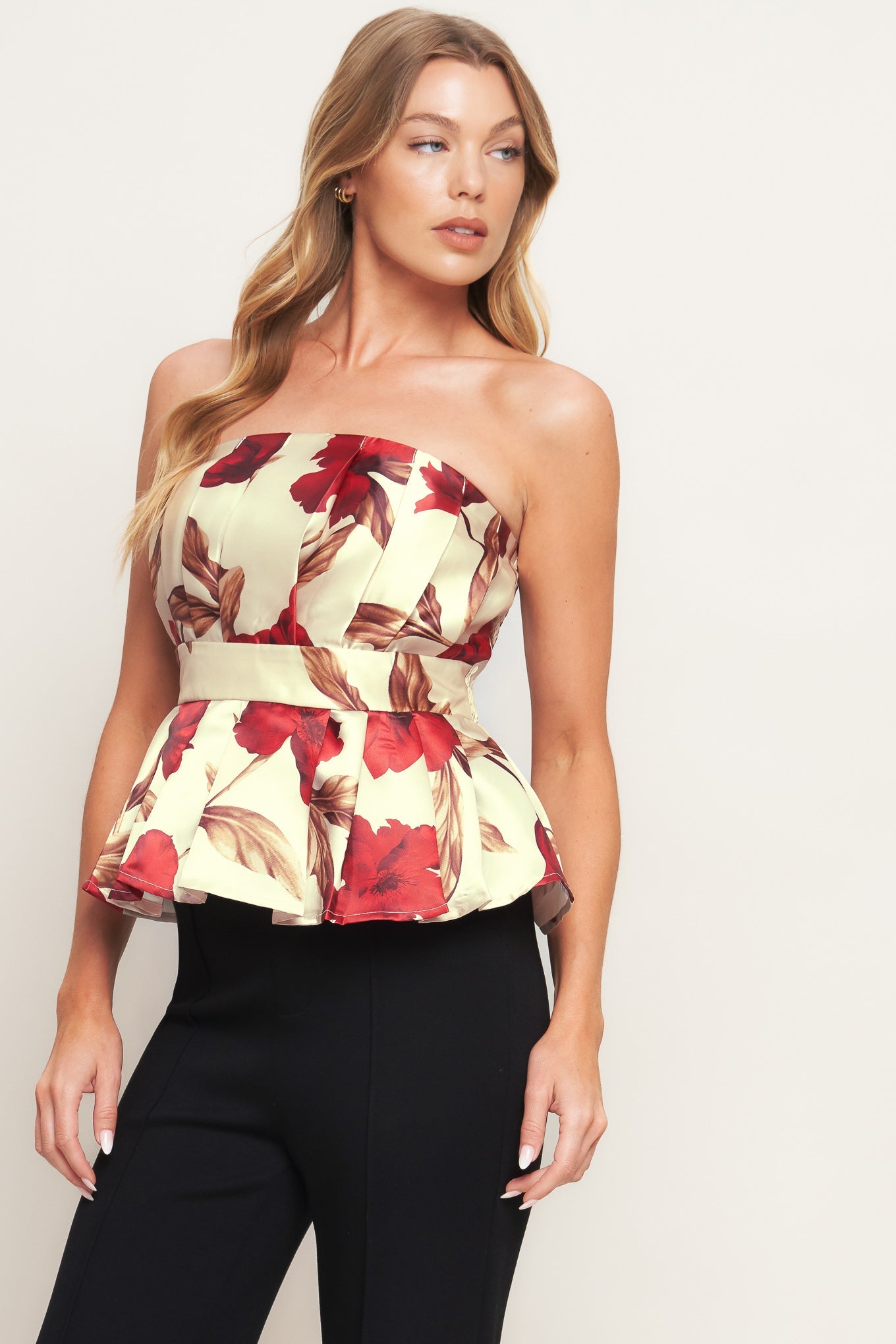HOLIDAY BLOSSOM WOVEN TOP - MaraFormigone