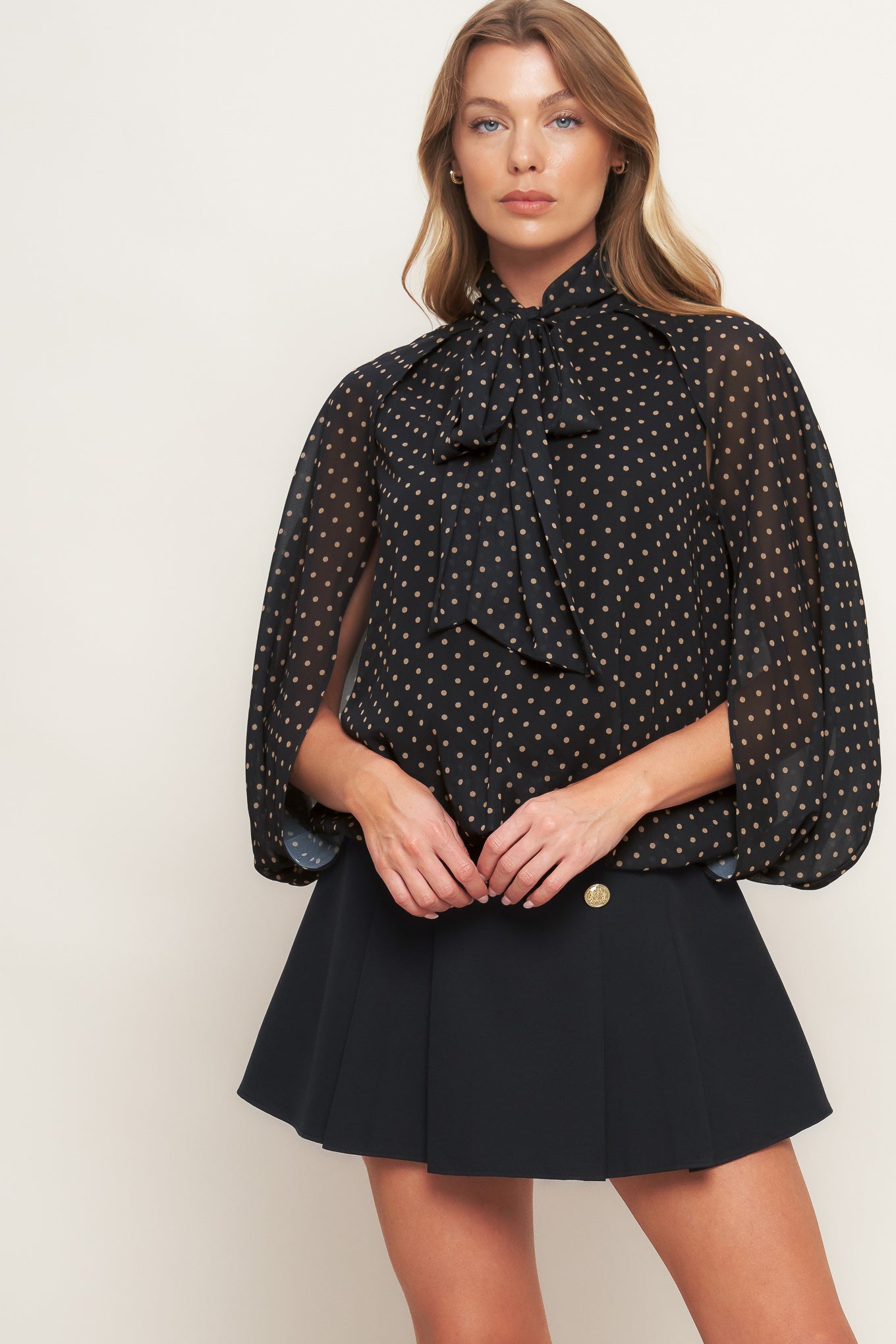 MIDNIGHT DOT CHIC WOVEN TOP - MaraFormigone