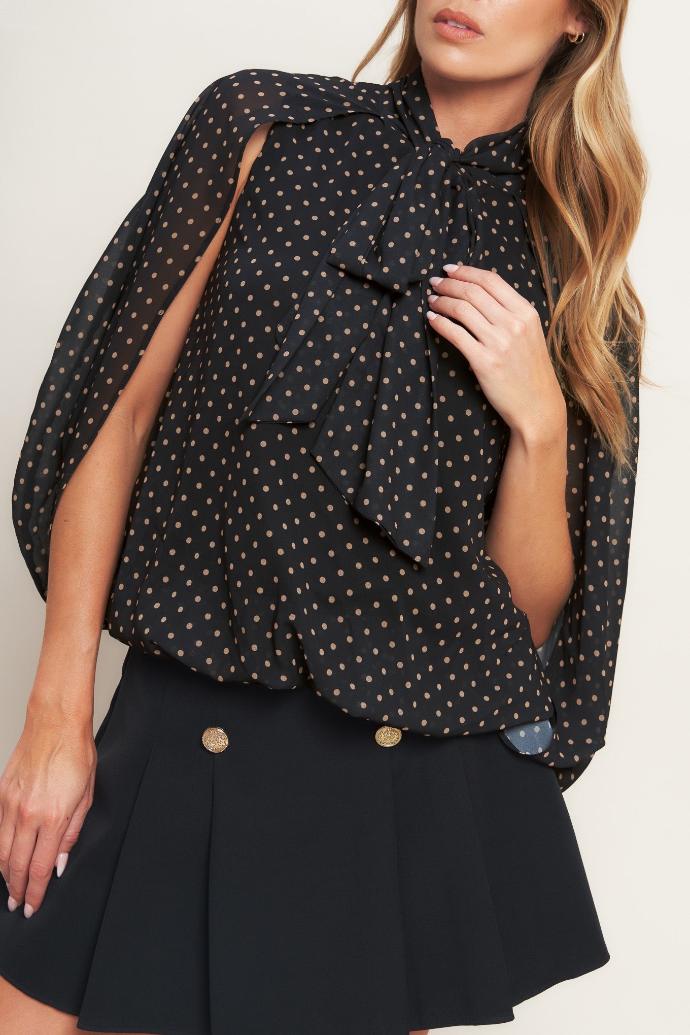 MIDNIGHT DOT CHIC WOVEN TOP - MaraFormigone