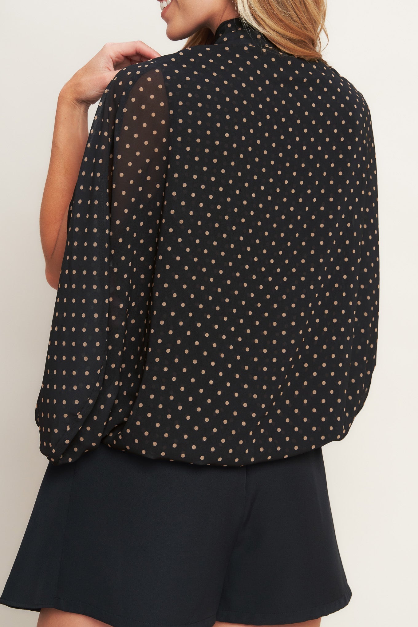 MIDNIGHT DOT CHIC WOVEN TOP - MaraFormigone