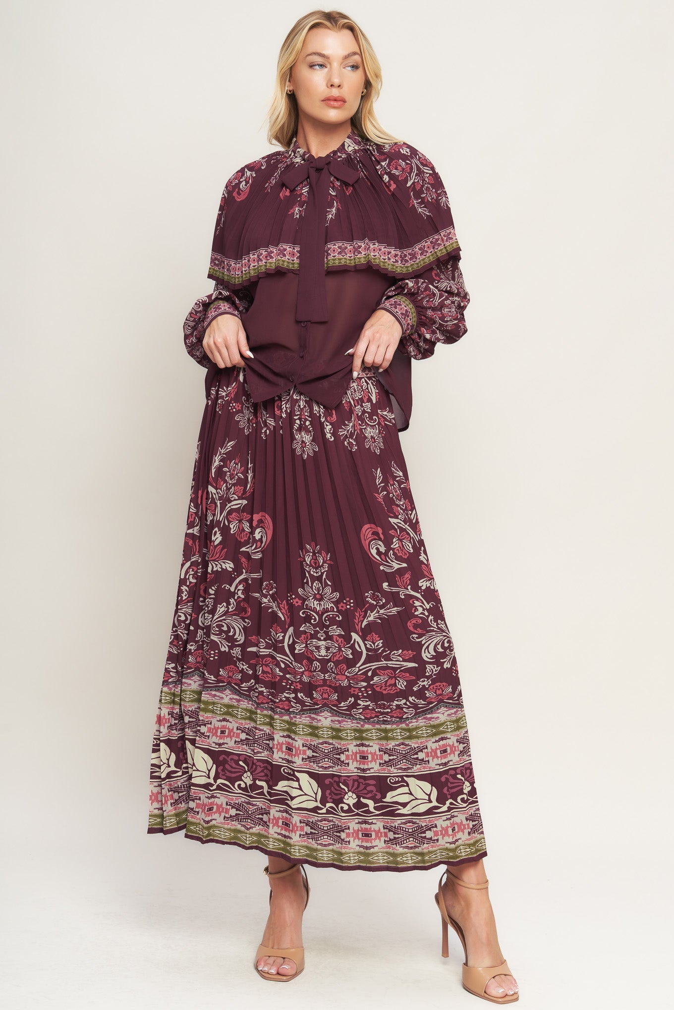 BLUSA TECIDA DE CEREJA ASTECA