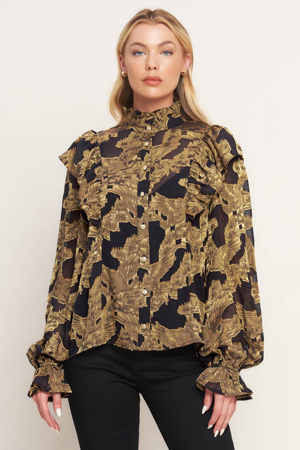 TOP TEJIDO CON BRILLO DE SOMBRA