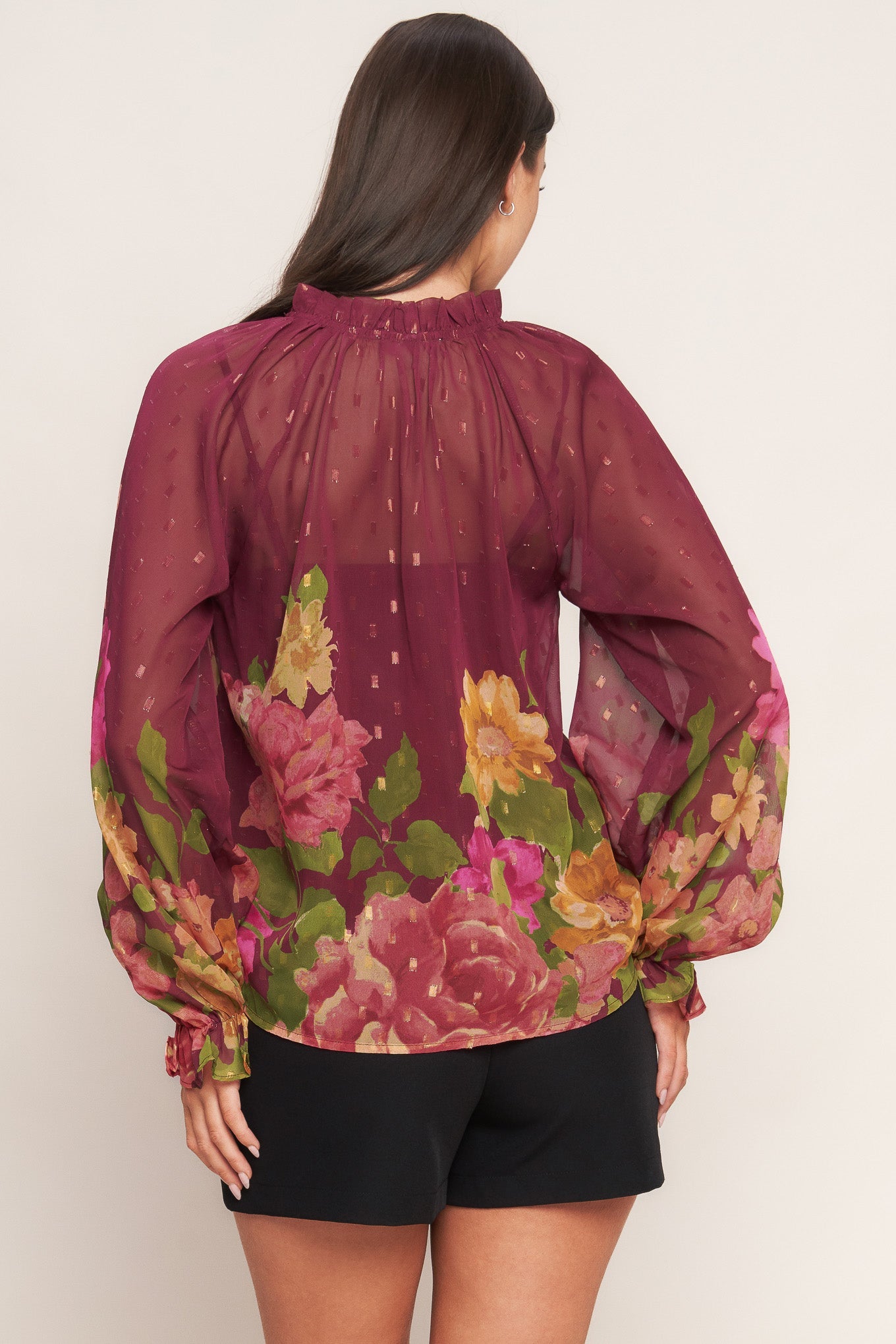 BLUSA FLORA ROMANTICA TECIDA