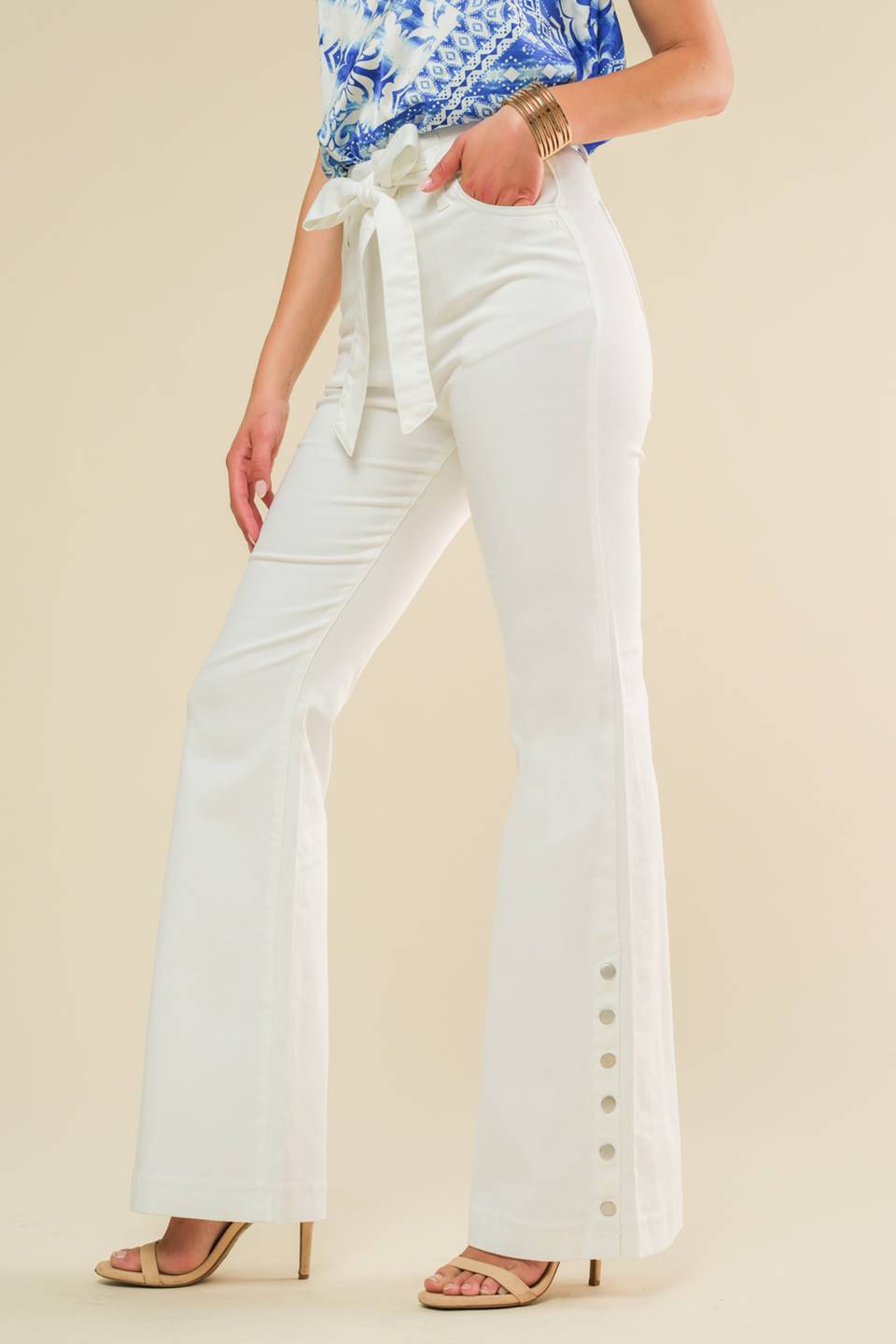 FOREVER YOUR GIRL WHTIE DENIM - MaraFormigone