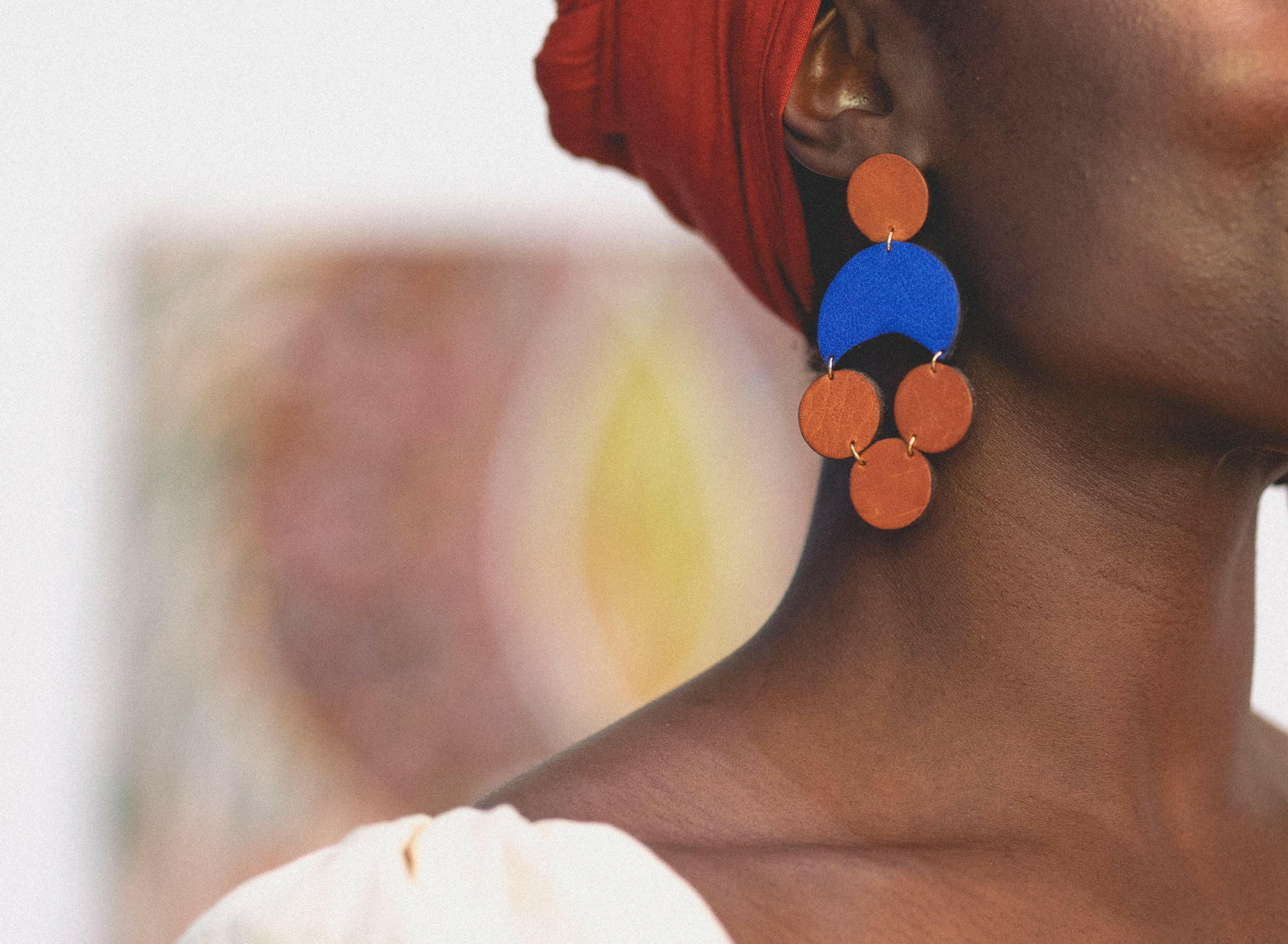 Kavakia Leather Earrings.