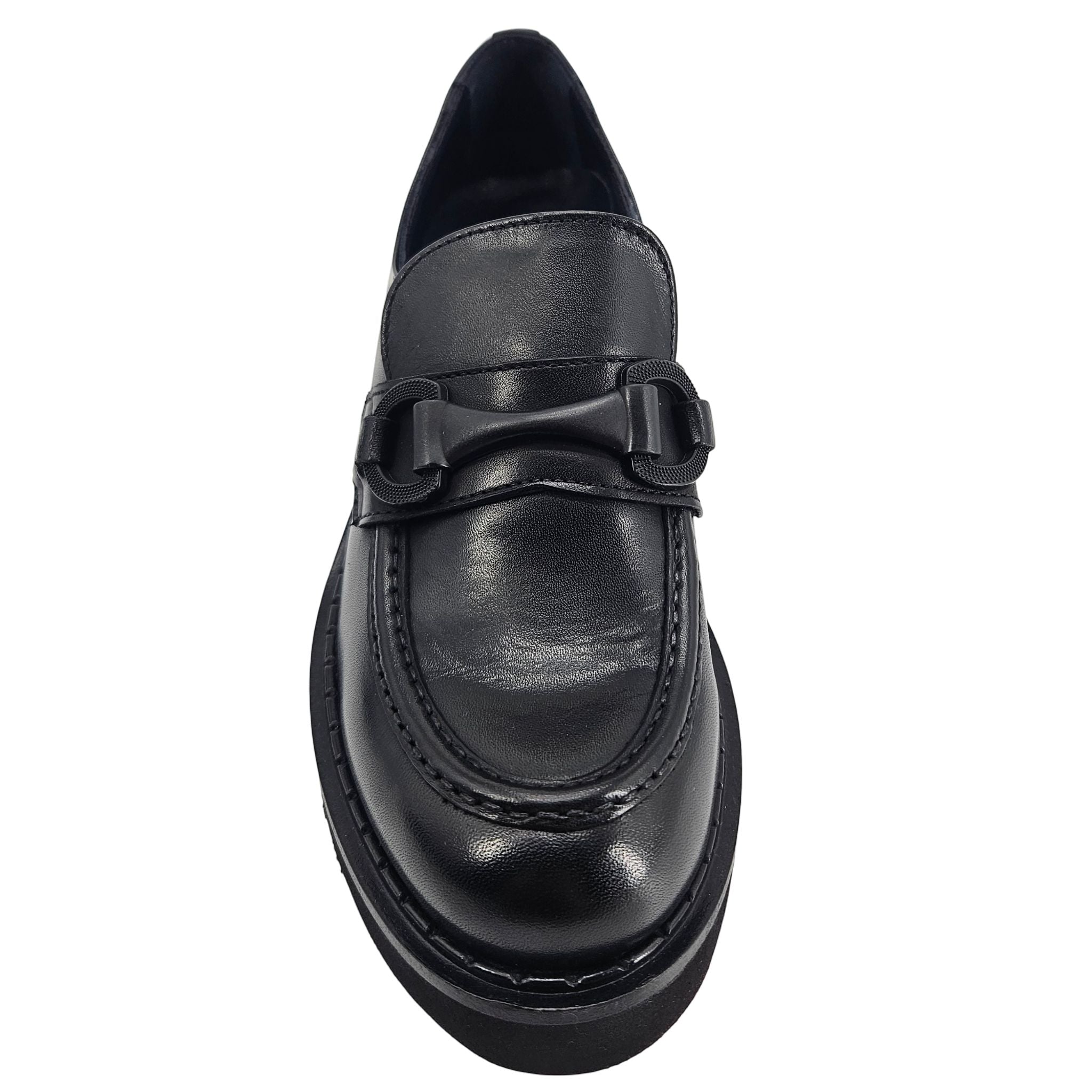 Black Lug Sole Chunky Loafer