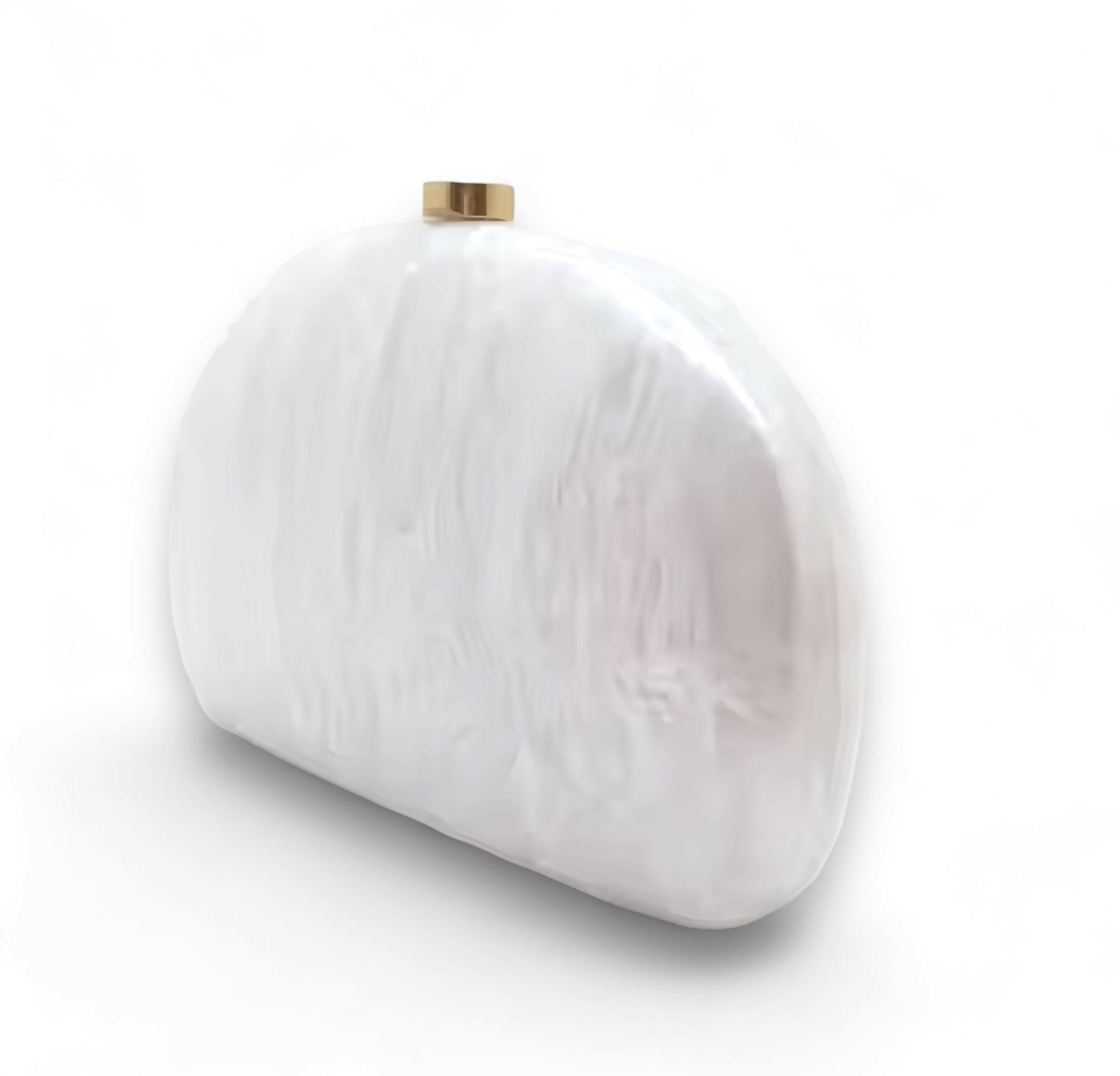 Acrylic Clutch or Crossbody Handbag - White.