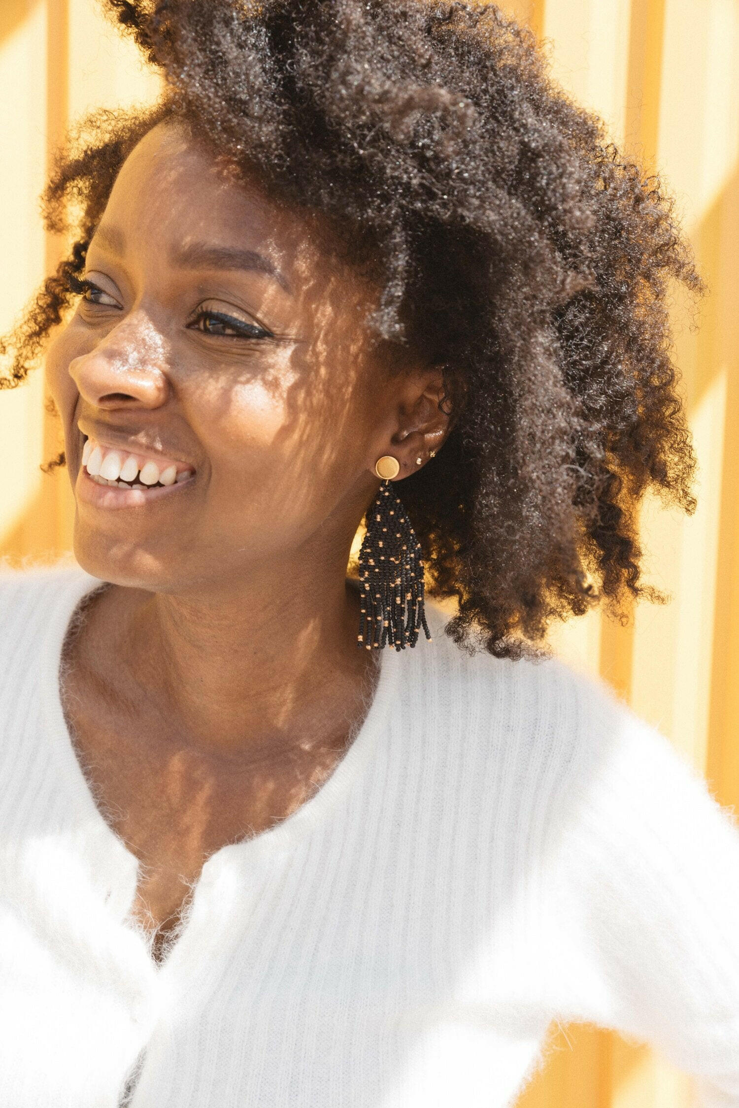 Annie Beaded Fringe Earring.