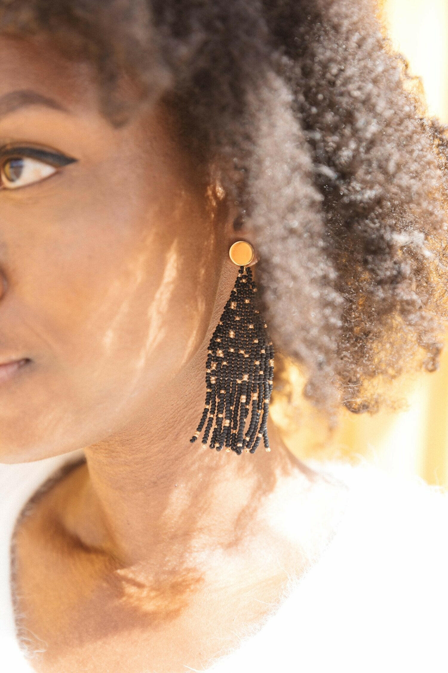 Annie Beaded Fringe Earring.