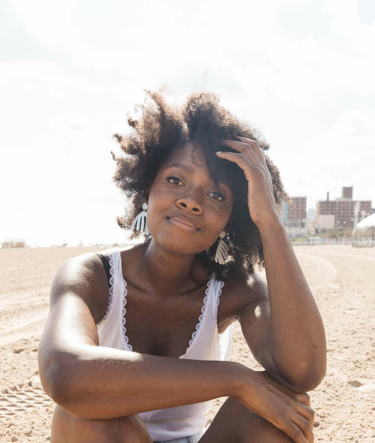 Coral Aluminum Earrings.
