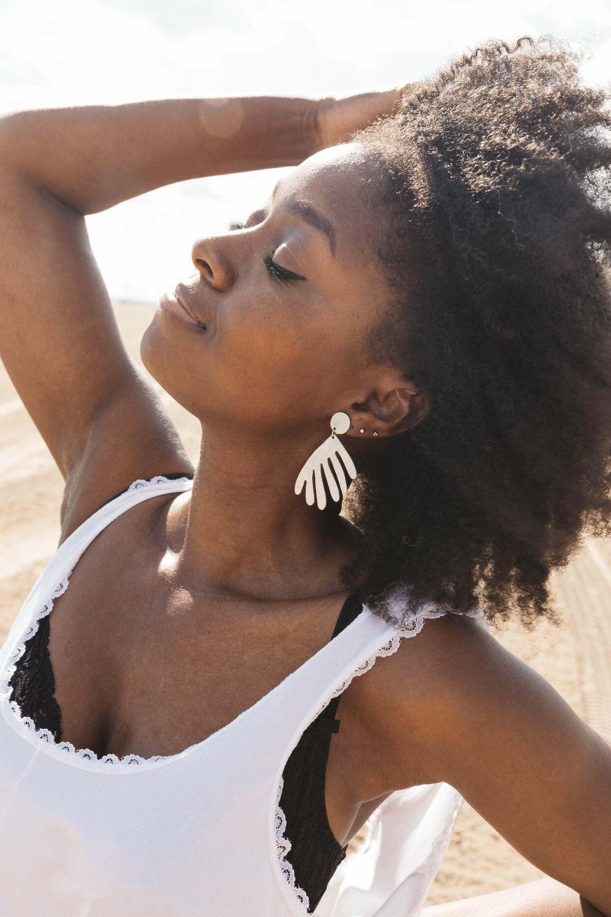 Coral Aluminum Earrings.