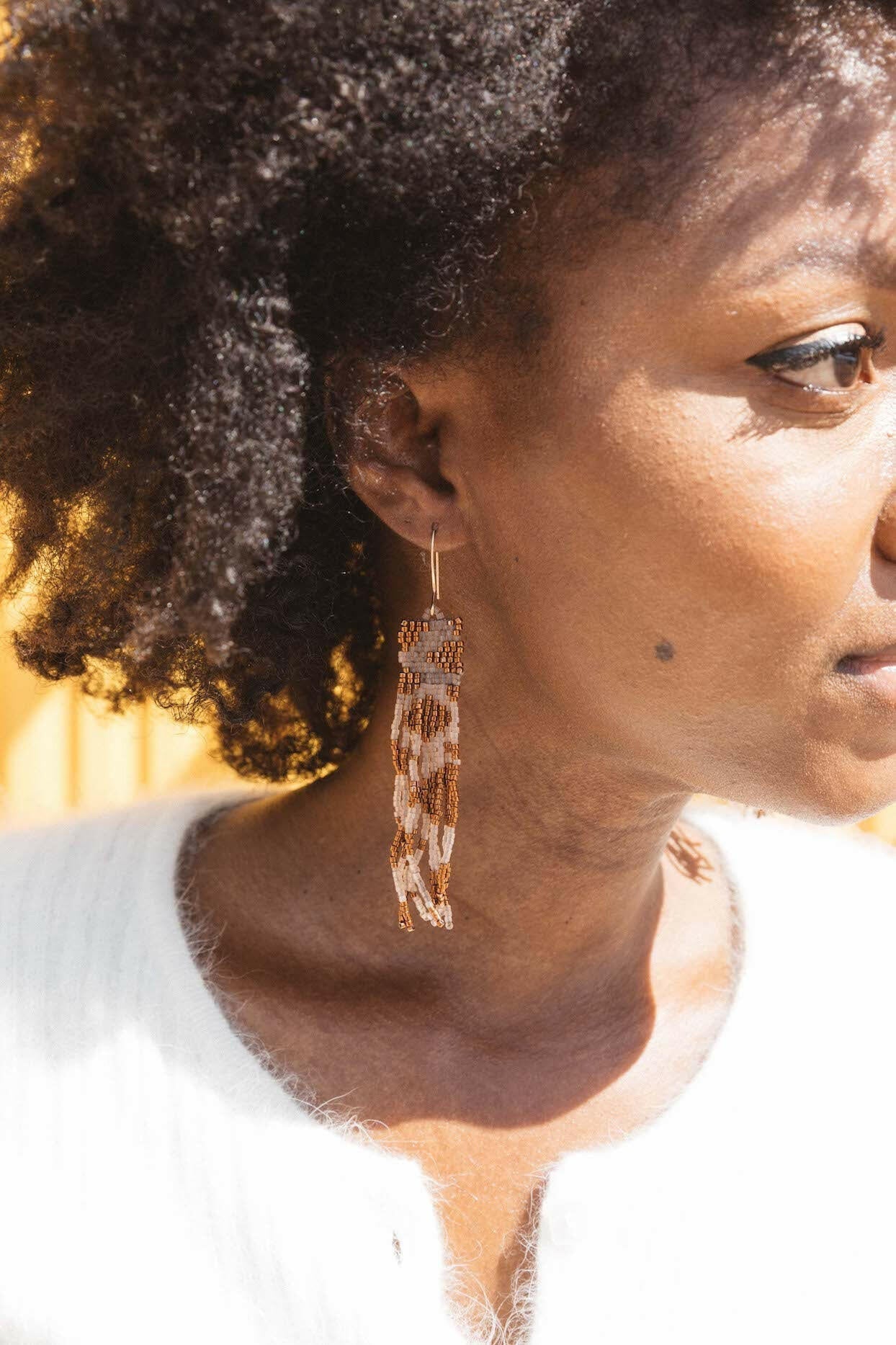 Tigresse Beaded Earrings.