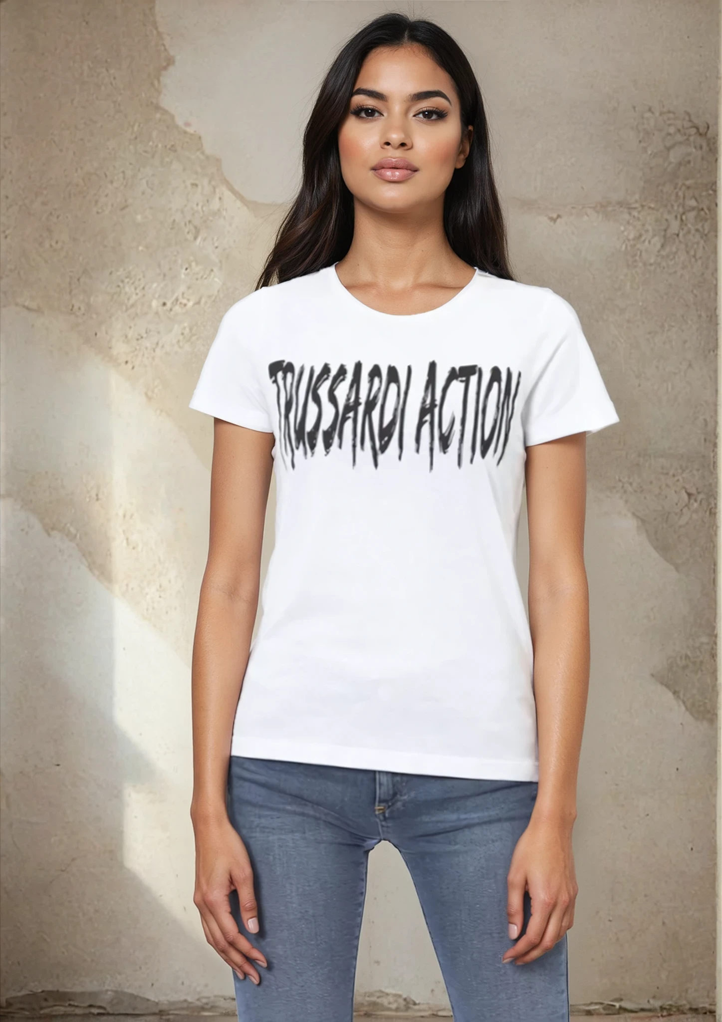 Trussardi Action White Cotton Women T-Shirt.