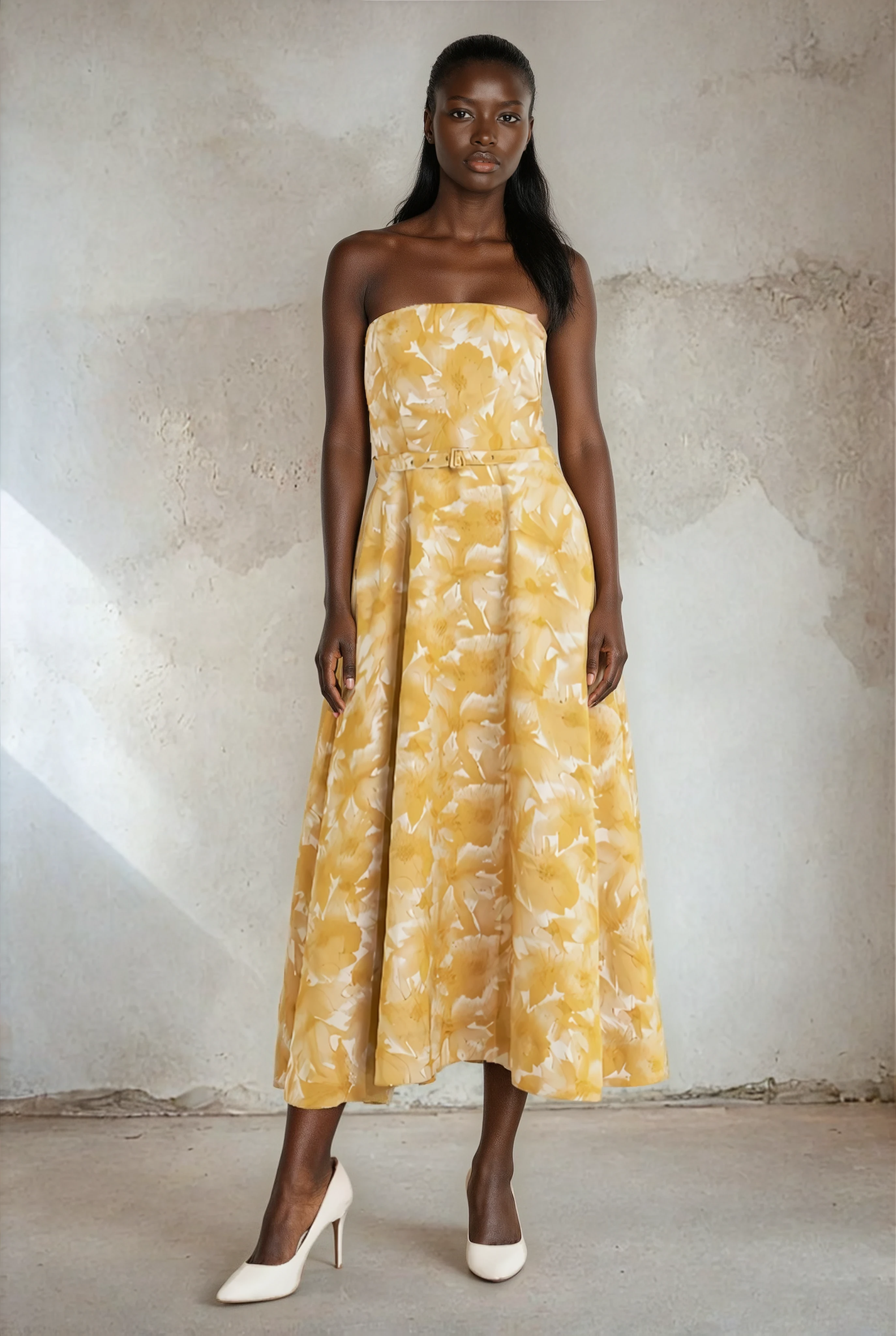 VESTIDO MIDI JACQUARD VERA BLOOM