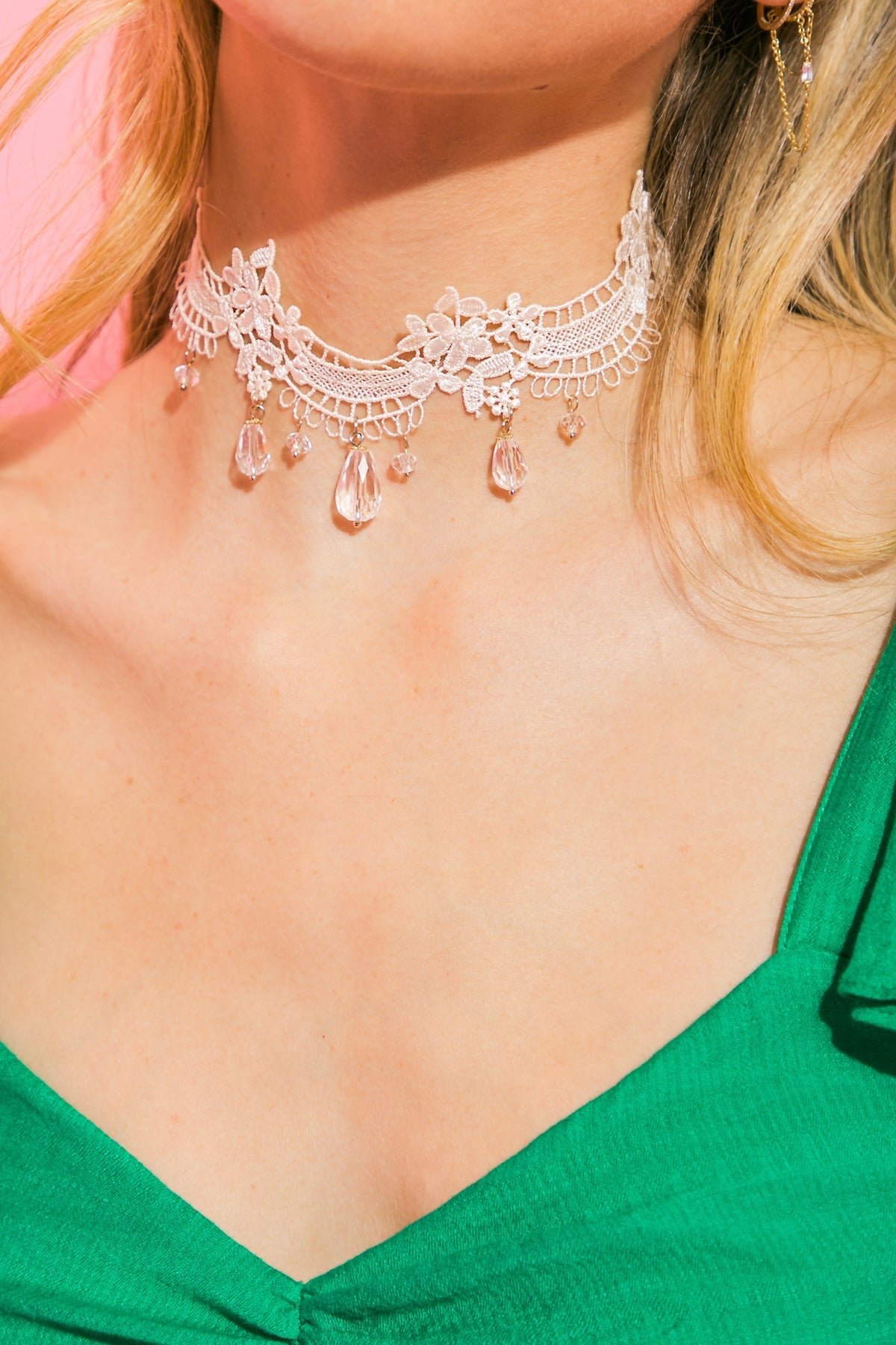 SEXY LACE PEARL CHOKER NECKLACE - MaraFormigone