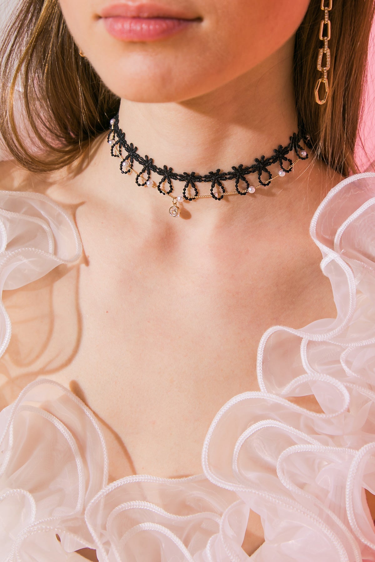 DAISY CHAIN PEARLS CHOKER - MaraFormigone