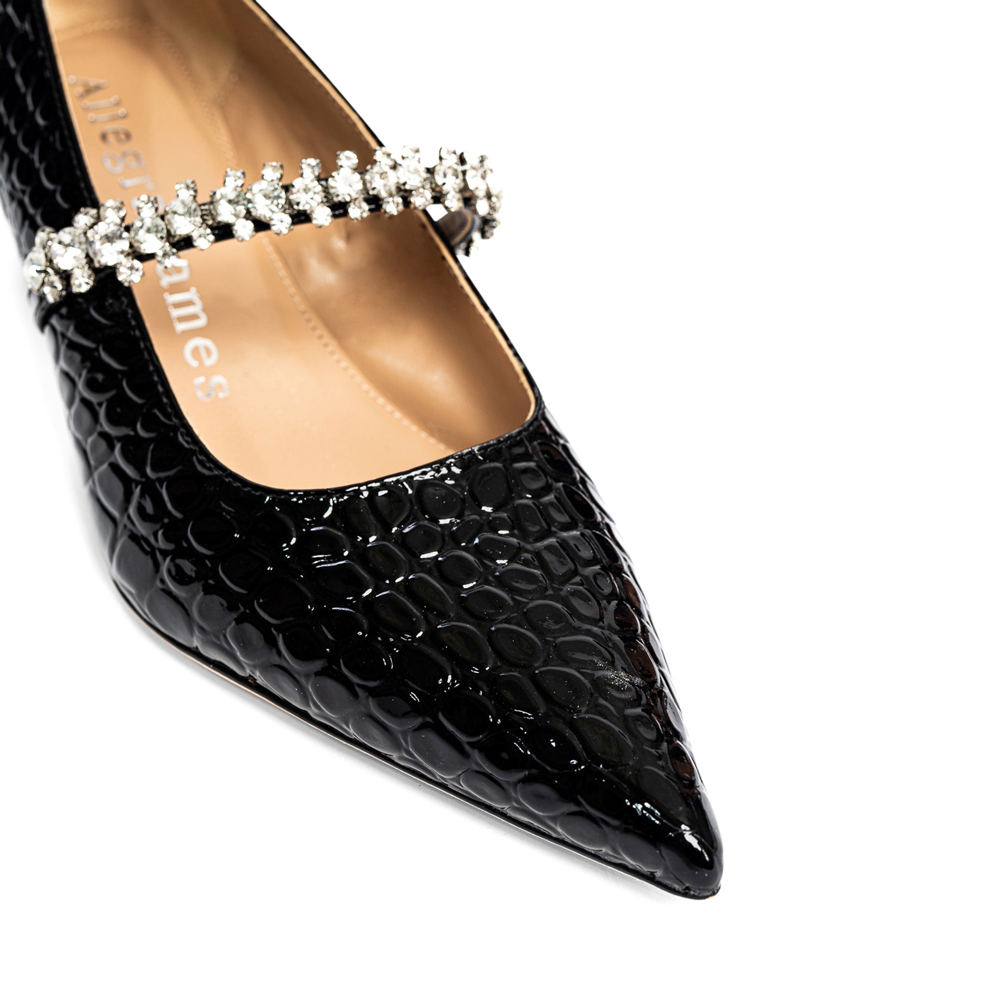 Zapato de tacón Antonella de piel repujada