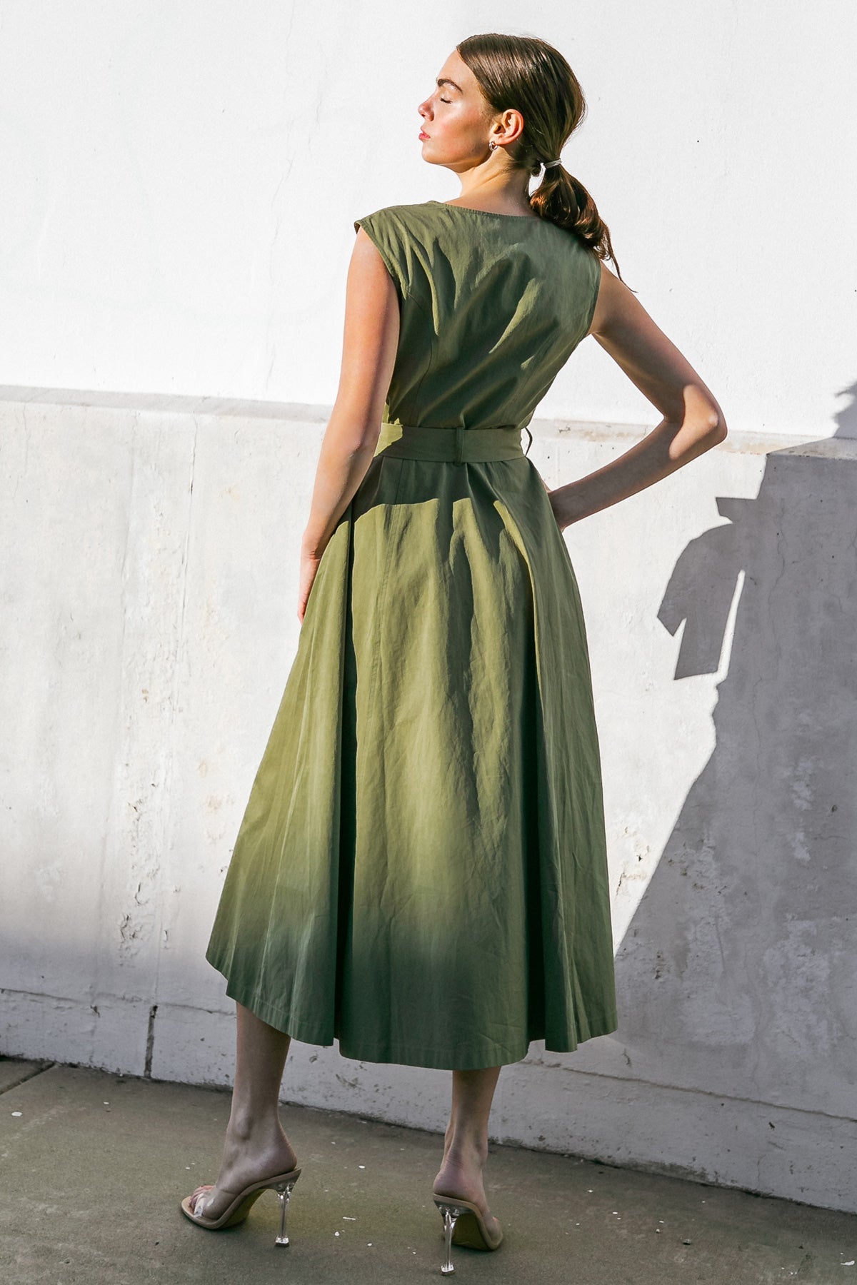 DELICATE DREAMS WOVEN MIDI DRESS - MaraFormigone