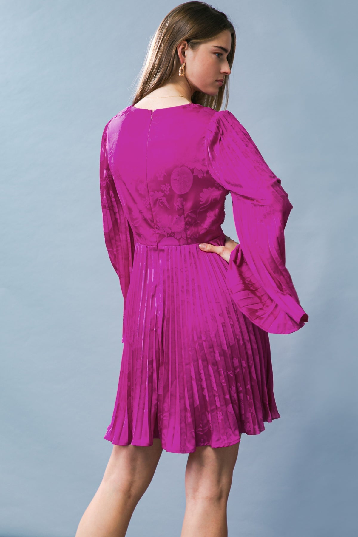 GRACEFUL ENTRANCE SATIN MINI DRESS - MaraFormigone