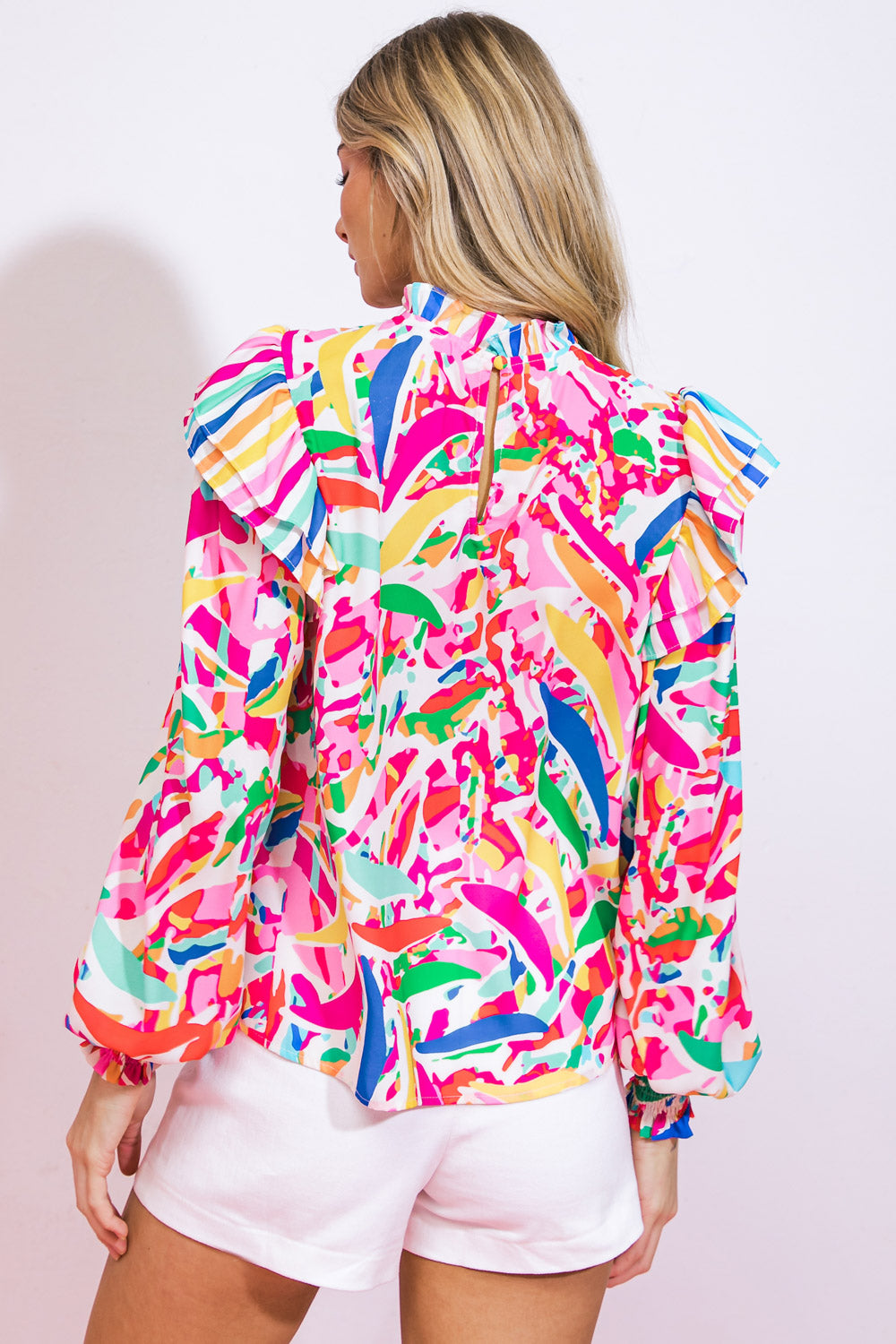 BLUSA TECIDA COM IMPRESSÃO GRACIOSA