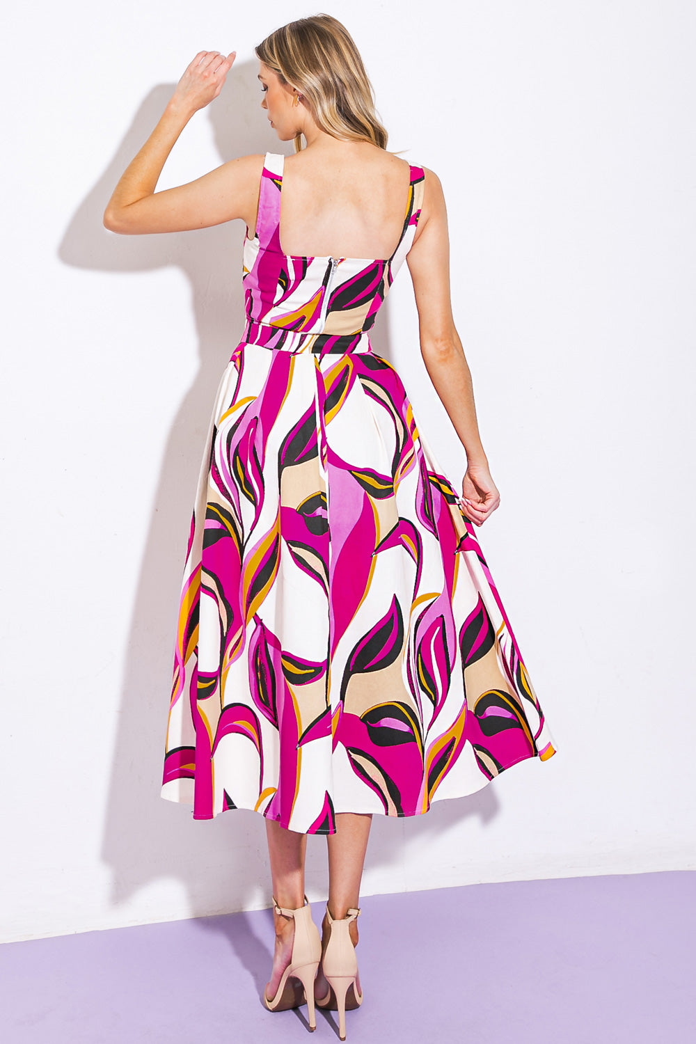 COCKTAIL CLUB WOVEN TWILL TOP AND SKIRT - MaraFormigone