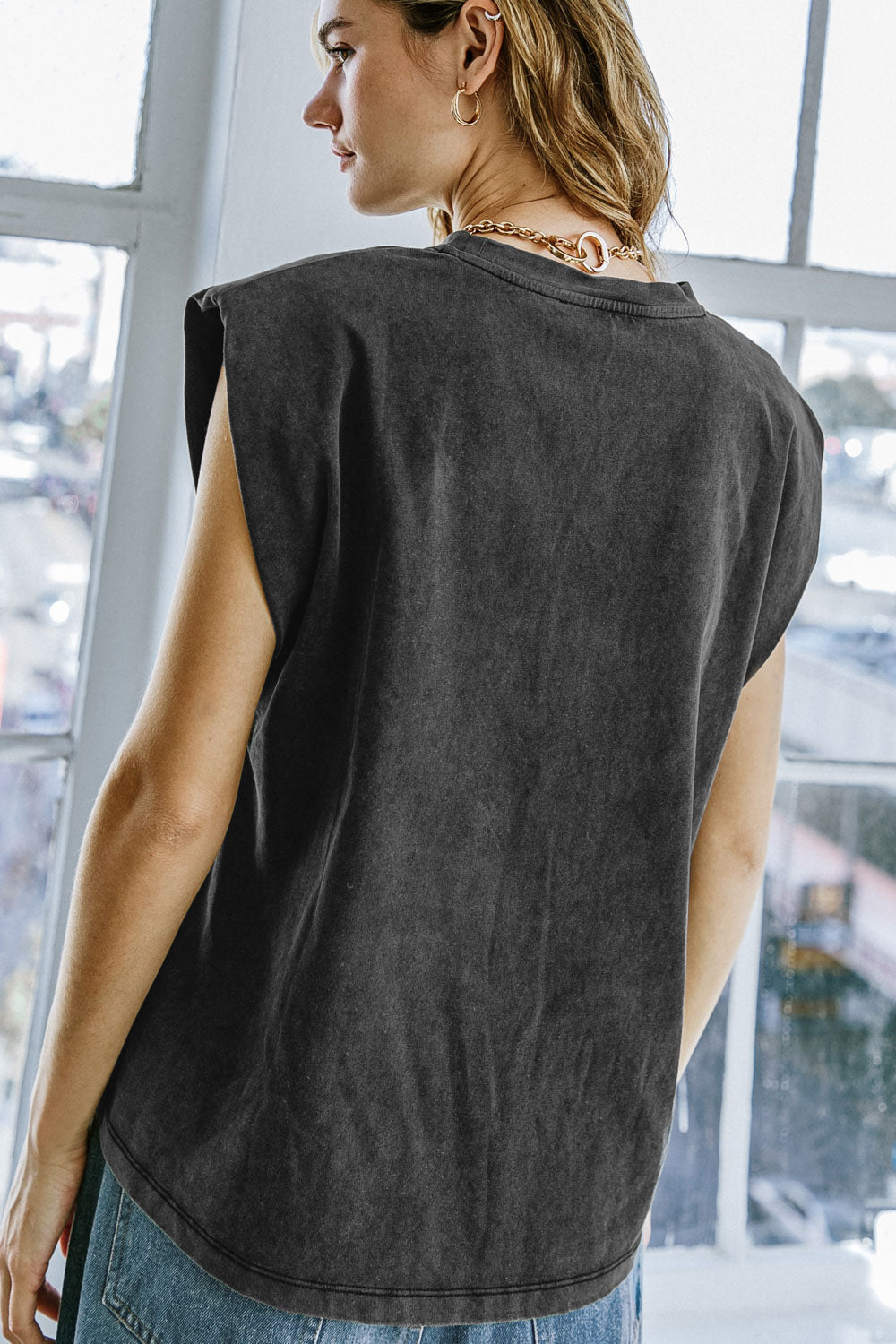 BLUSA DE MALHA LAVADA "MEUS PRÓPRIOS PLANOS"