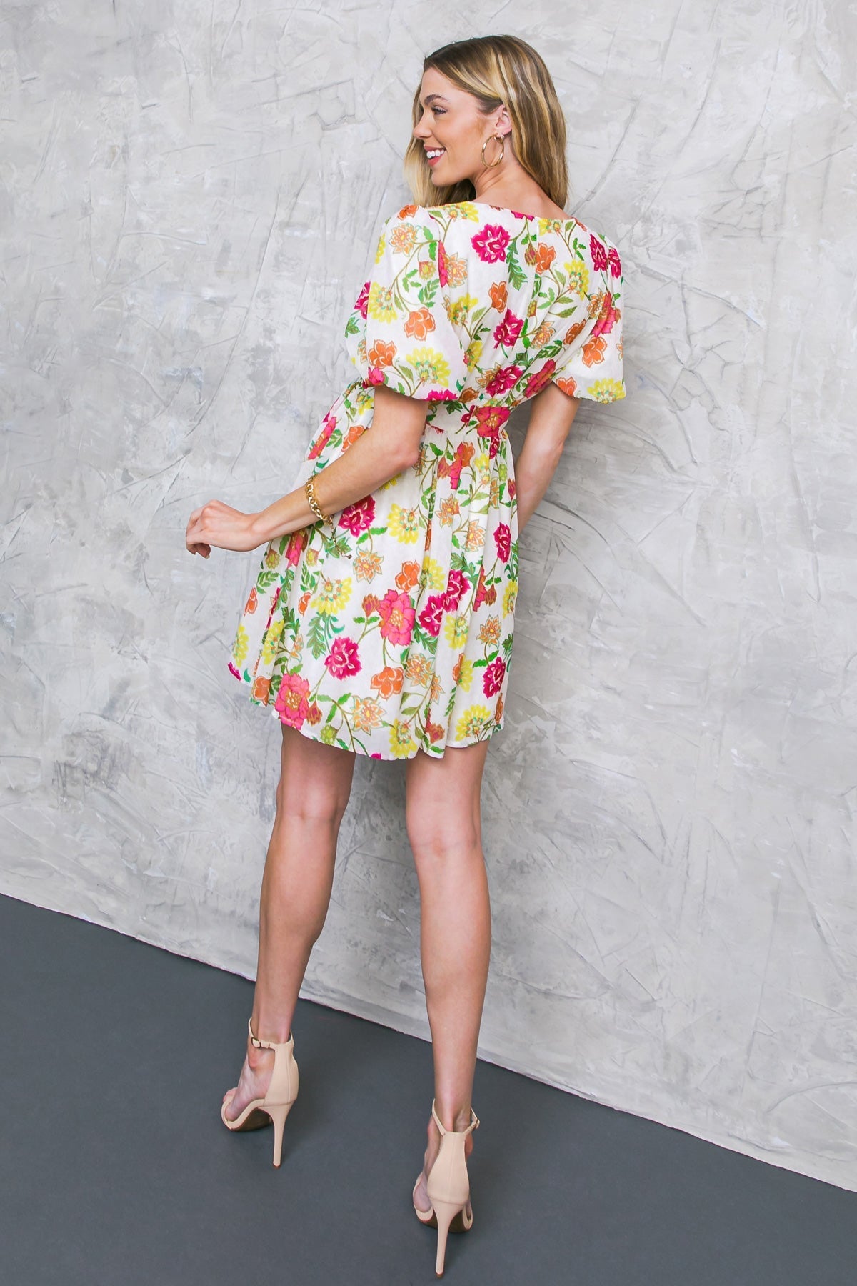 FREE ME TODAY FLORAL WOVEN MINI DRESS - MaraFormigone