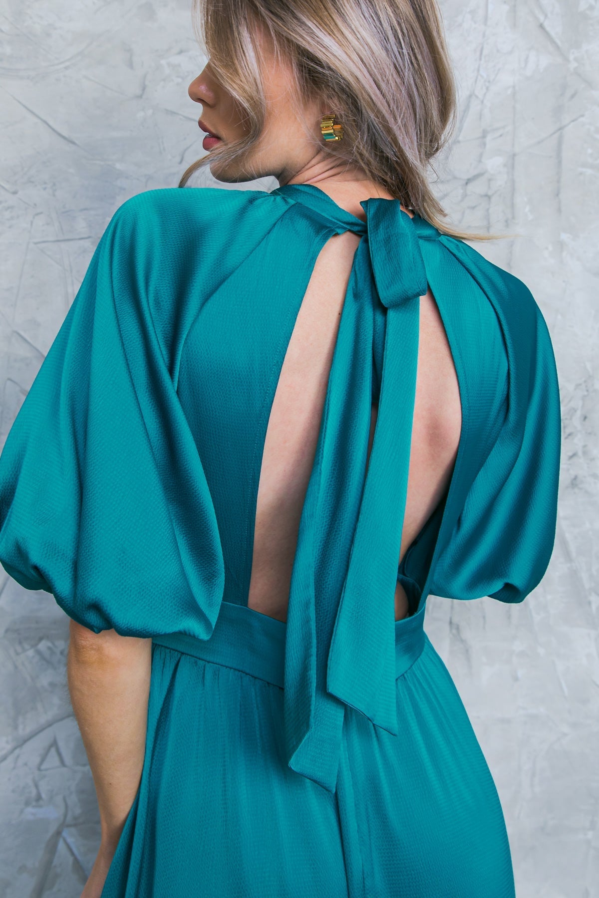 PETAL PROWESS WOVEN MIDI DRESS - MaraFormigone