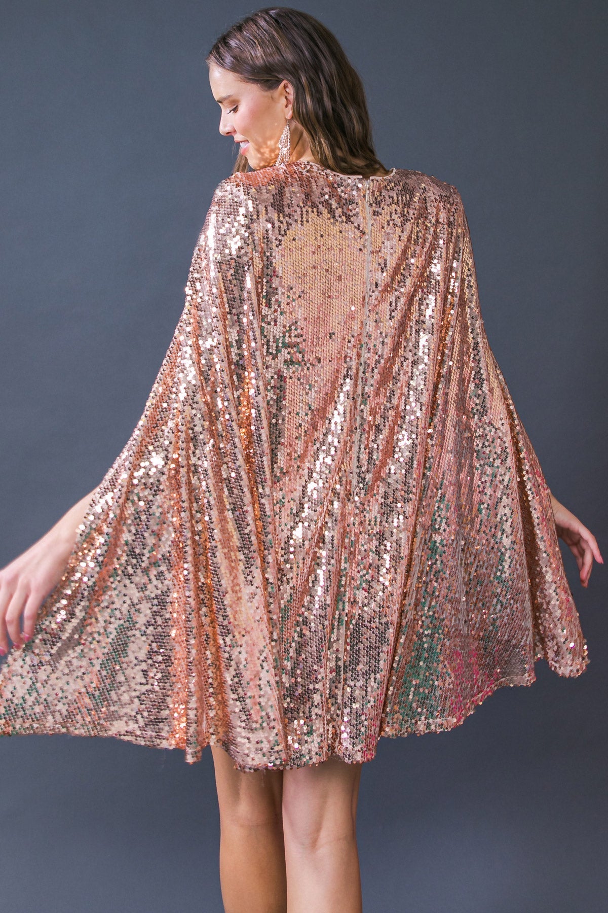 MINIVESTIDO DE LENTEJUELAS DE TRATAMIENTO ESPECIAL