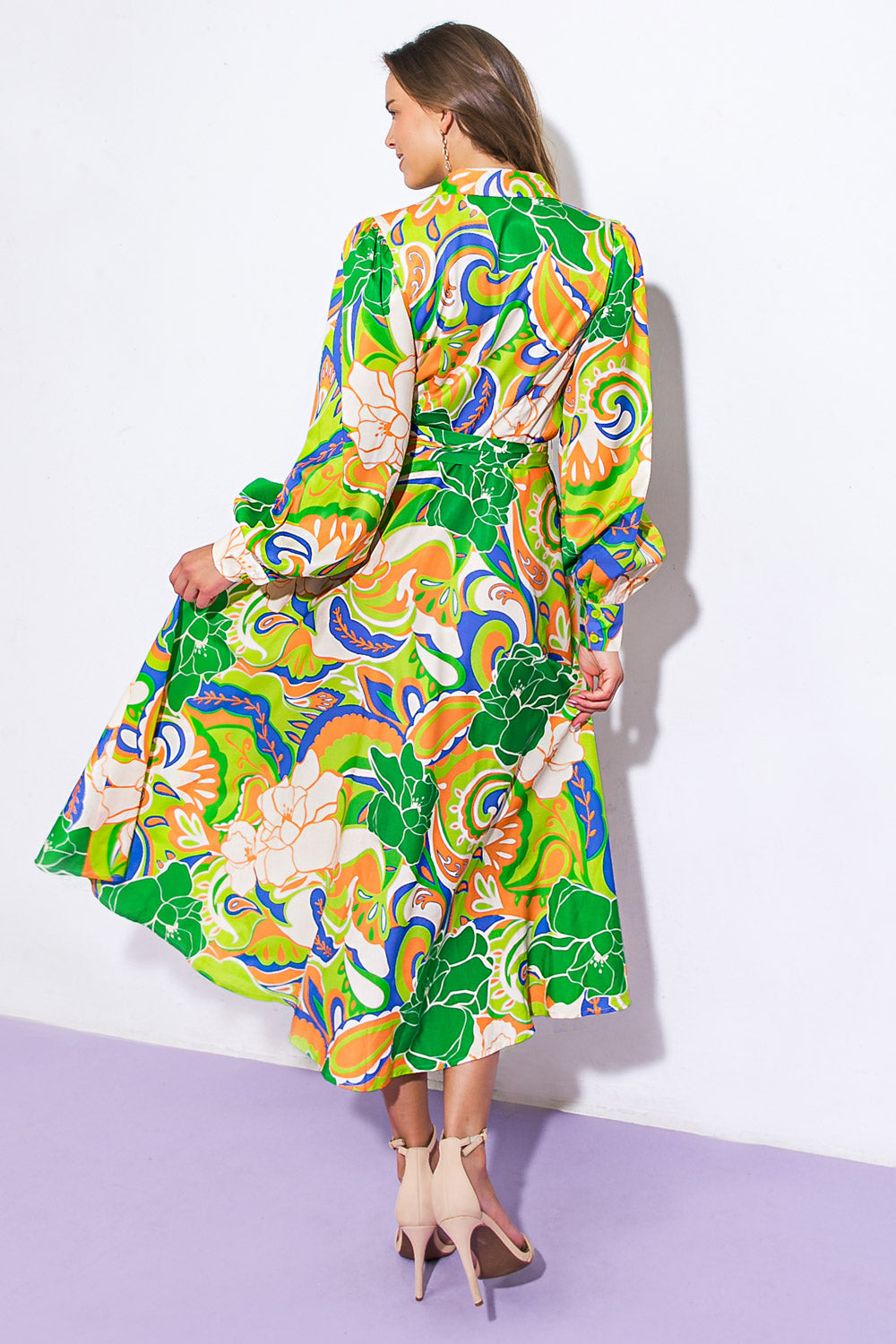 DESIRABLE STYLE WOVEN MIDI DRESS - MaraFormigone