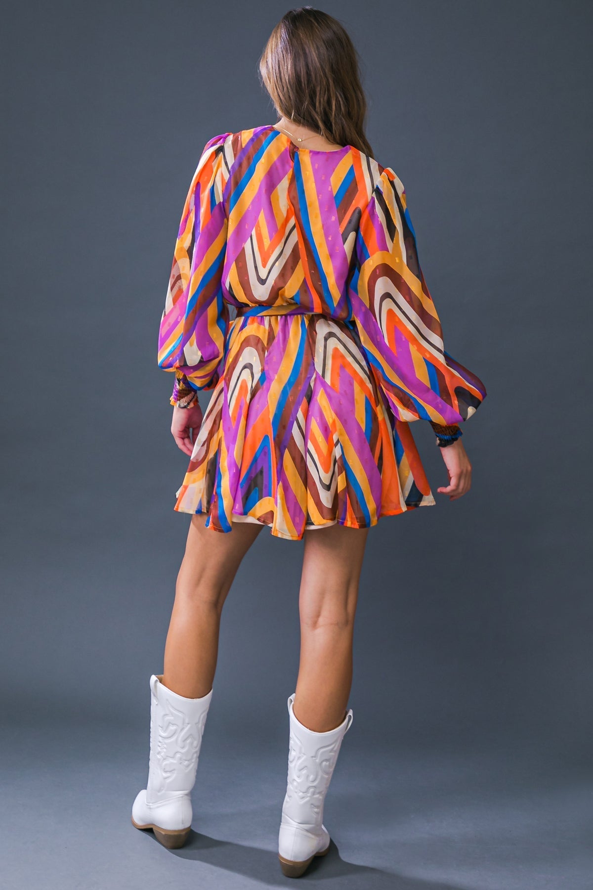 VESTIDO MINI DE TECIDO PALOMA PARA FESTA