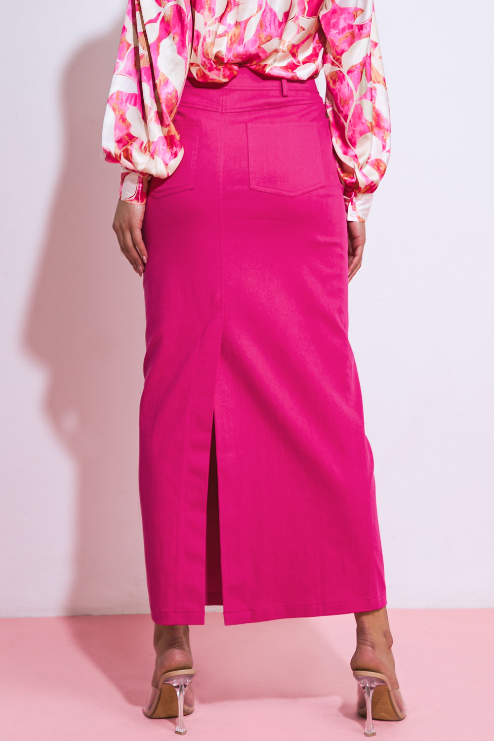 Saia midi de tecido plano "Meu Amor, Meu, Tudo Meu"