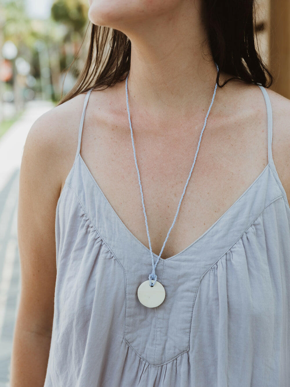 Bone Pendant Necklace.