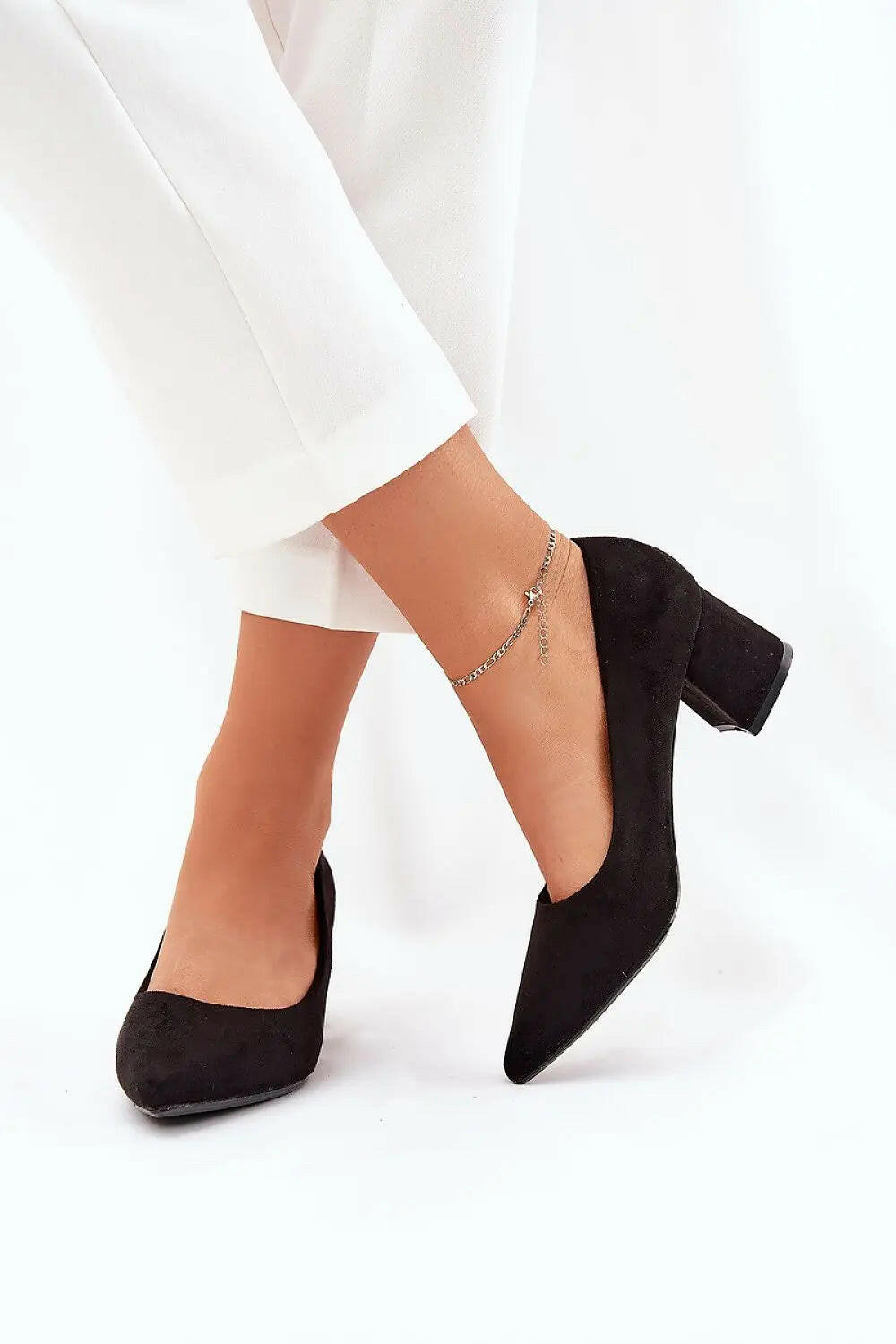 Block heel pumps Step in style.