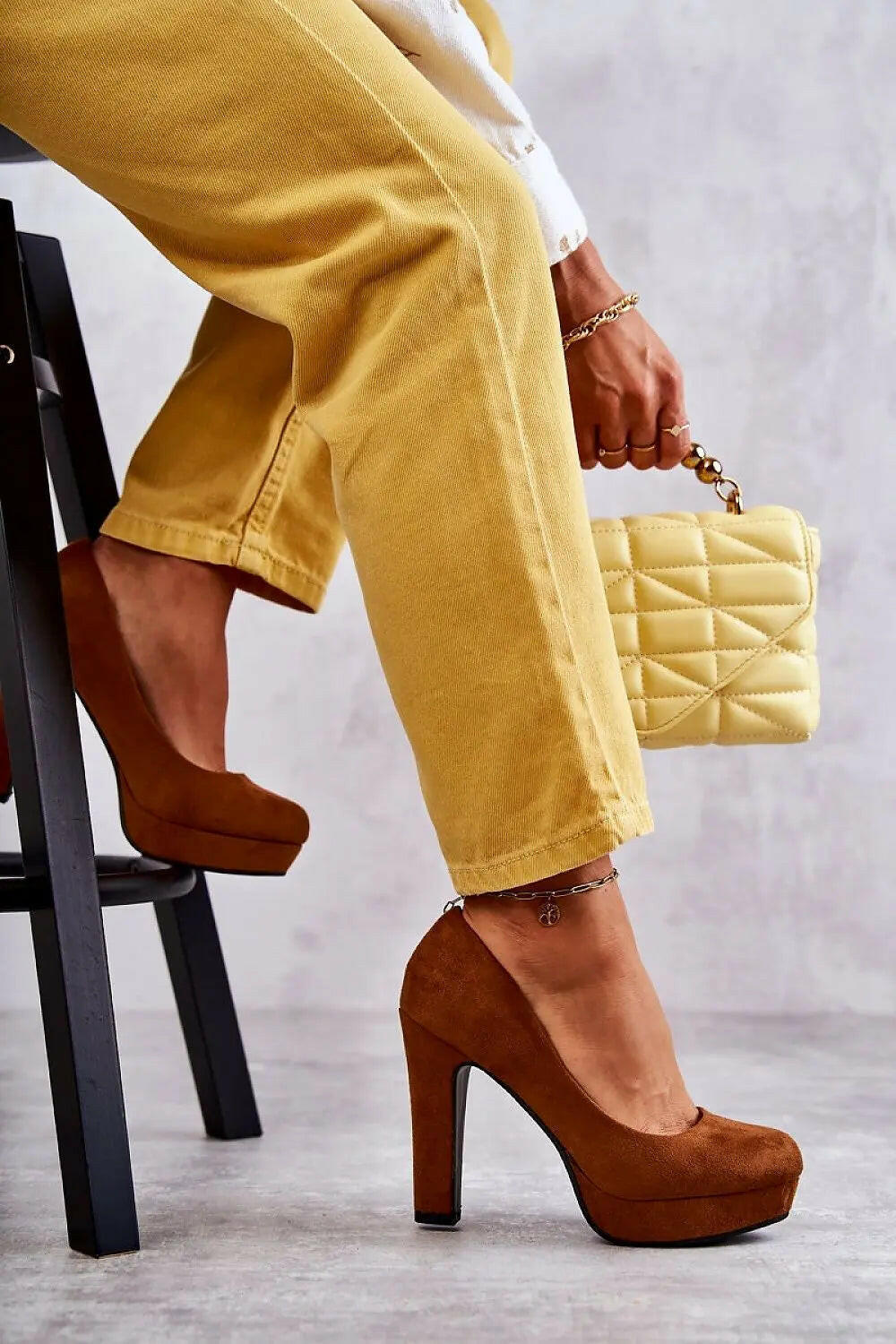 Block heel pumps Step in style.
