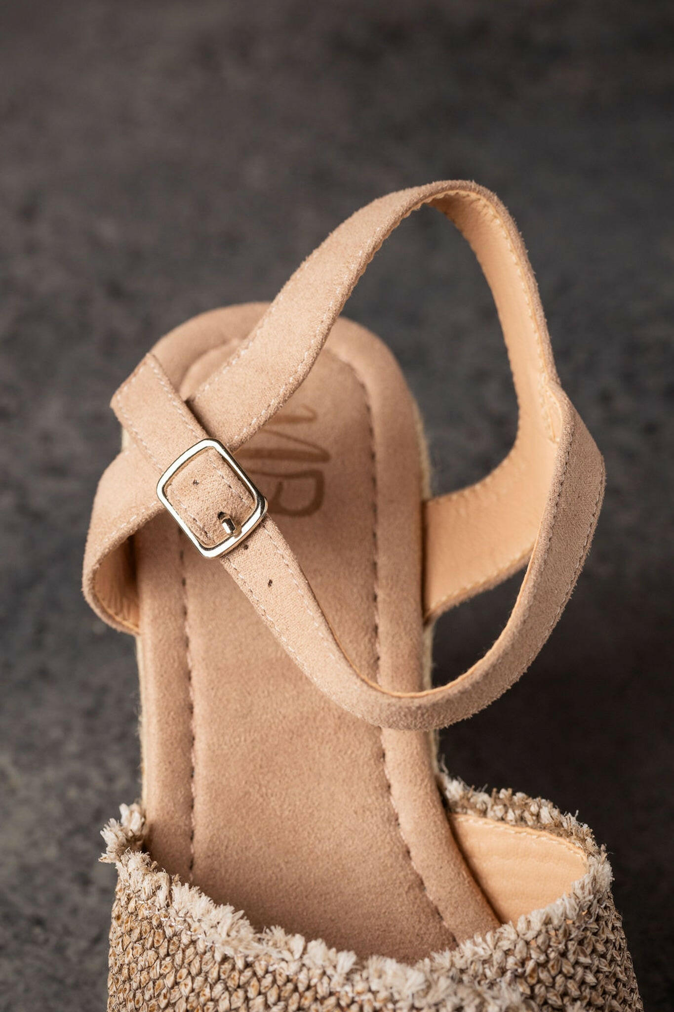 Elinor Wedge in Taupe.