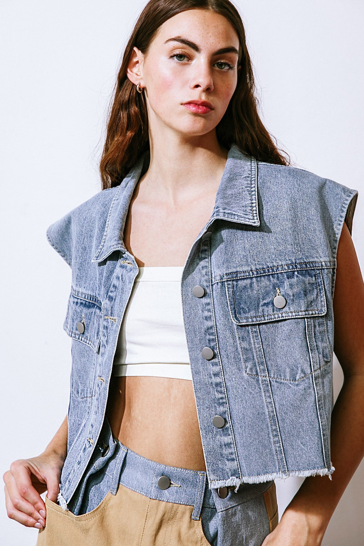 CLAIM TO FAME DENIM VEST - MaraFormigone