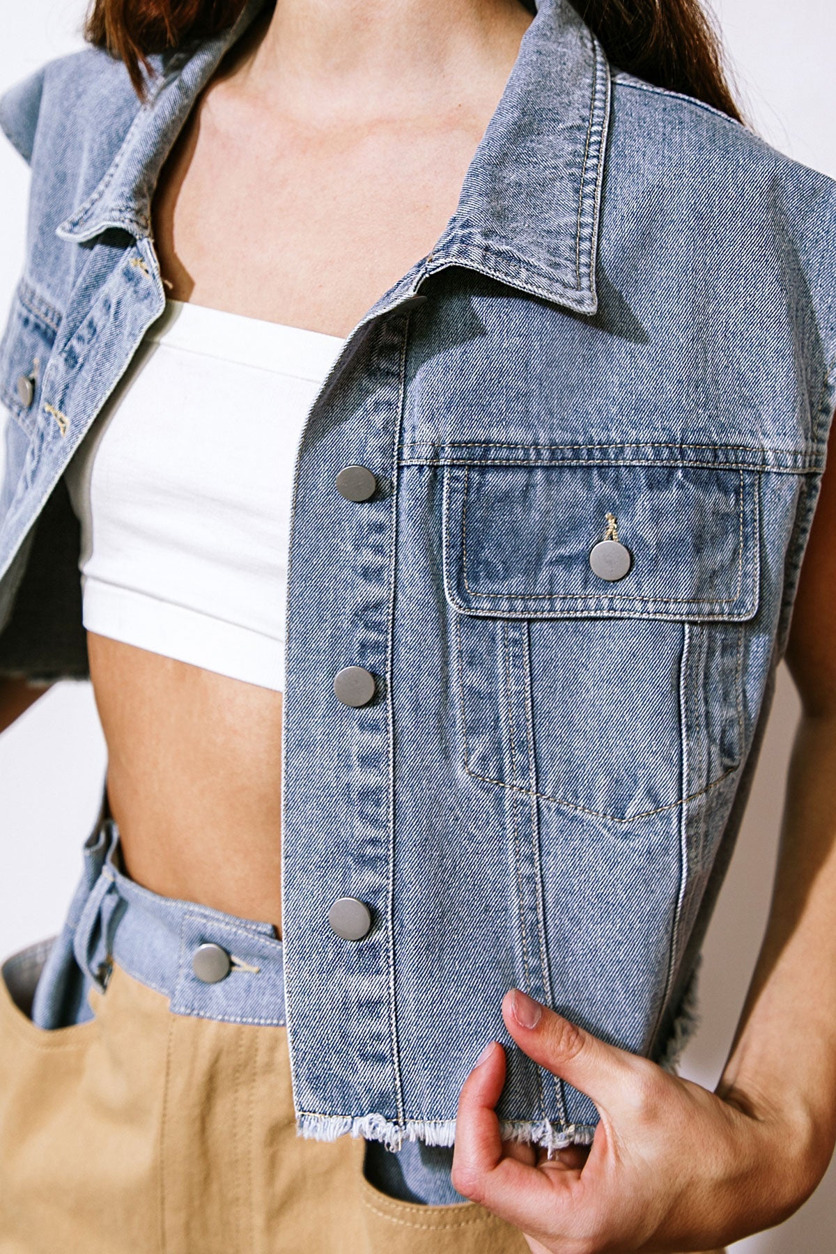 CLAIM TO FAME DENIM VEST - MaraFormigone