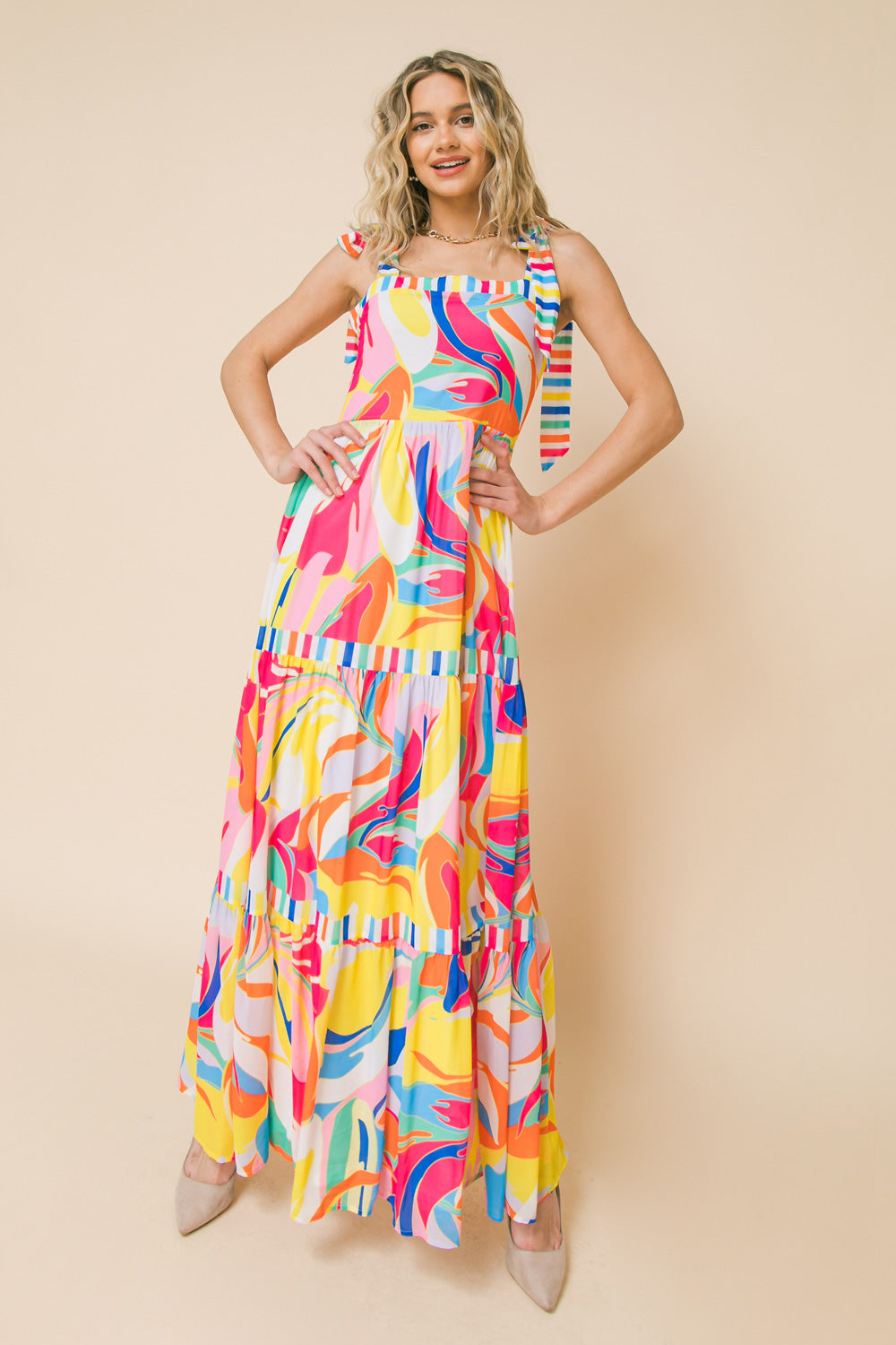 TEA PARTY WOVEN MAXI DRESS - MaraFormigone