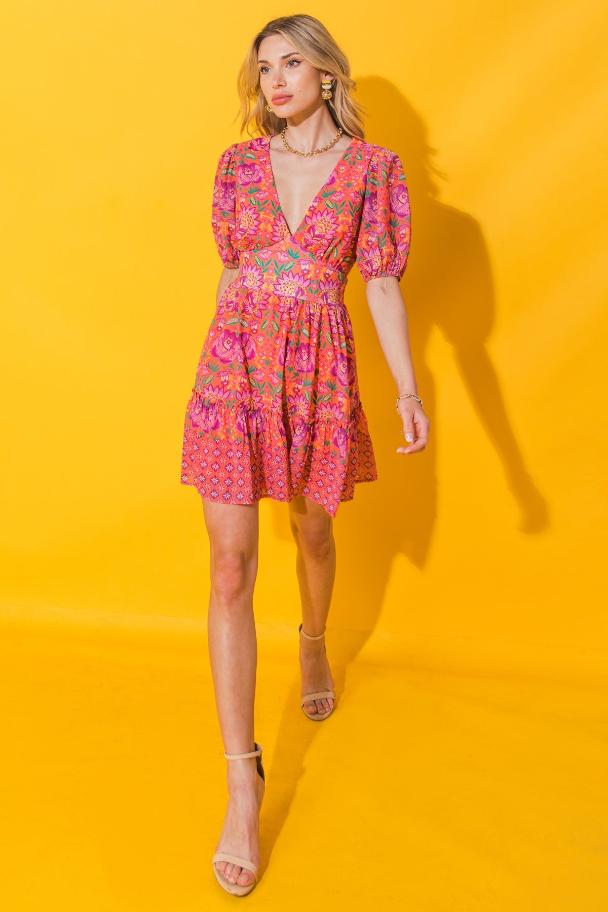 THE LAST LETTER FROM WOVEN MINI DRESS - MaraFormigone