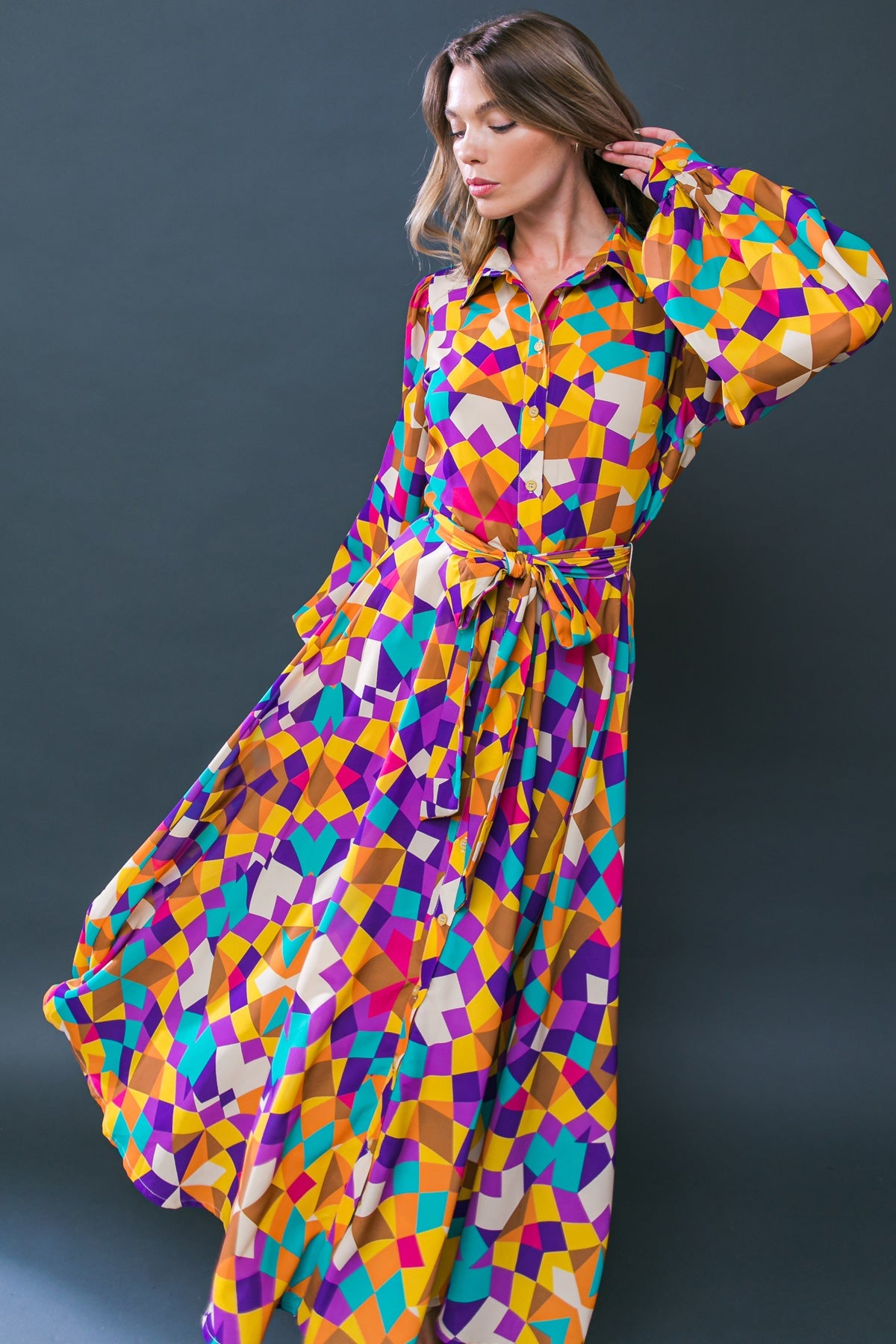 VESTIDO MIDI TEJIDO CAMBIO EN EL AIRE