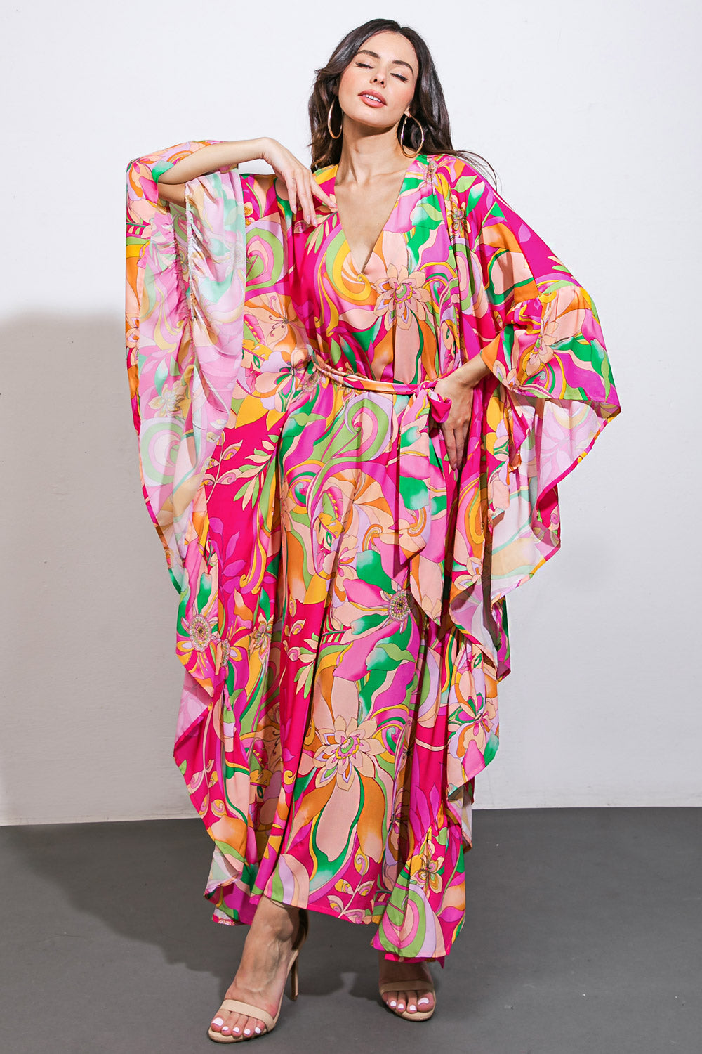 SEASIDE GIRLS WOVEN KAFTAN DRESS - MaraFormigone