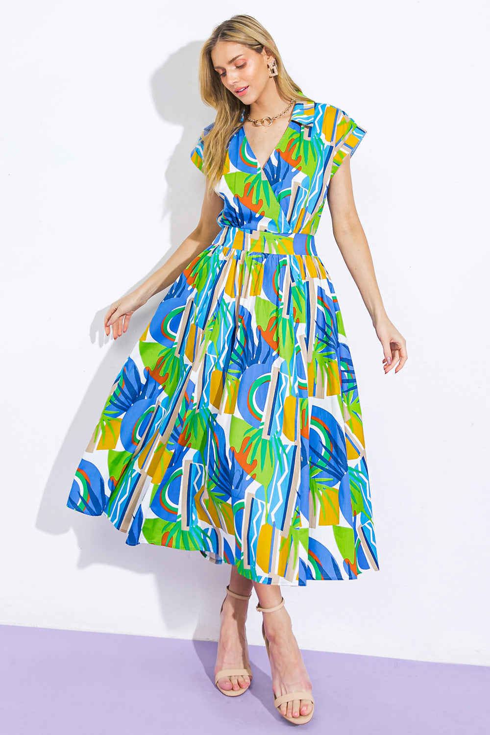 SUMMER MIRAGE WOVEN MIDI DRESS - MaraFormigone
